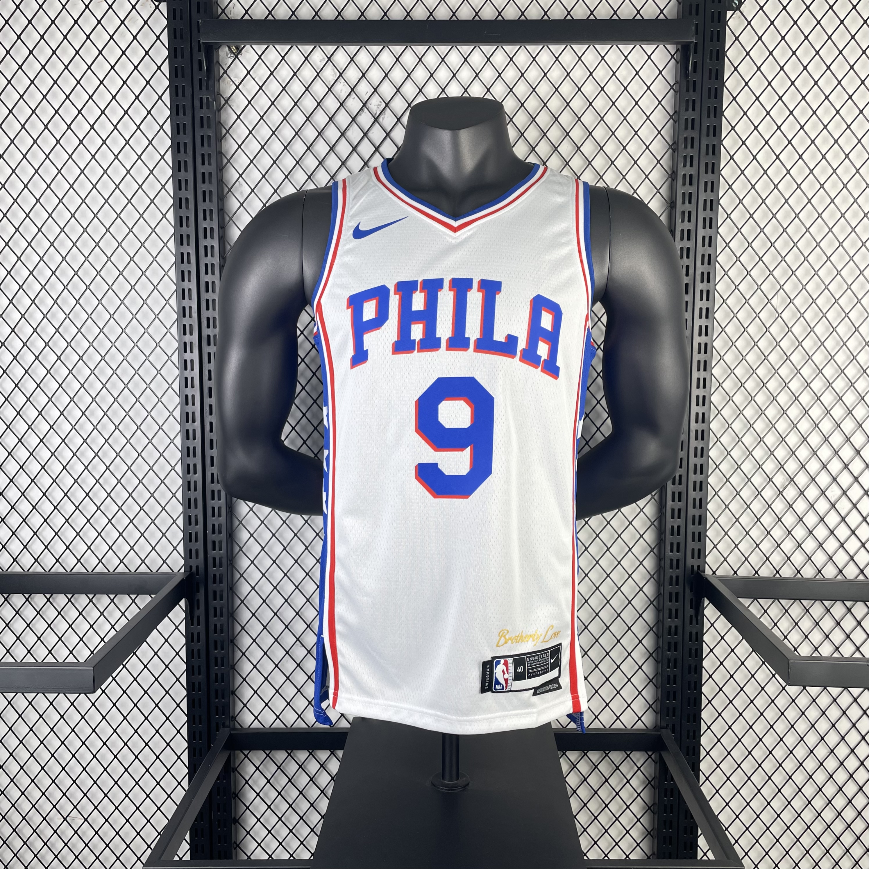 '23 Sixers home white number 9 Oubre JR