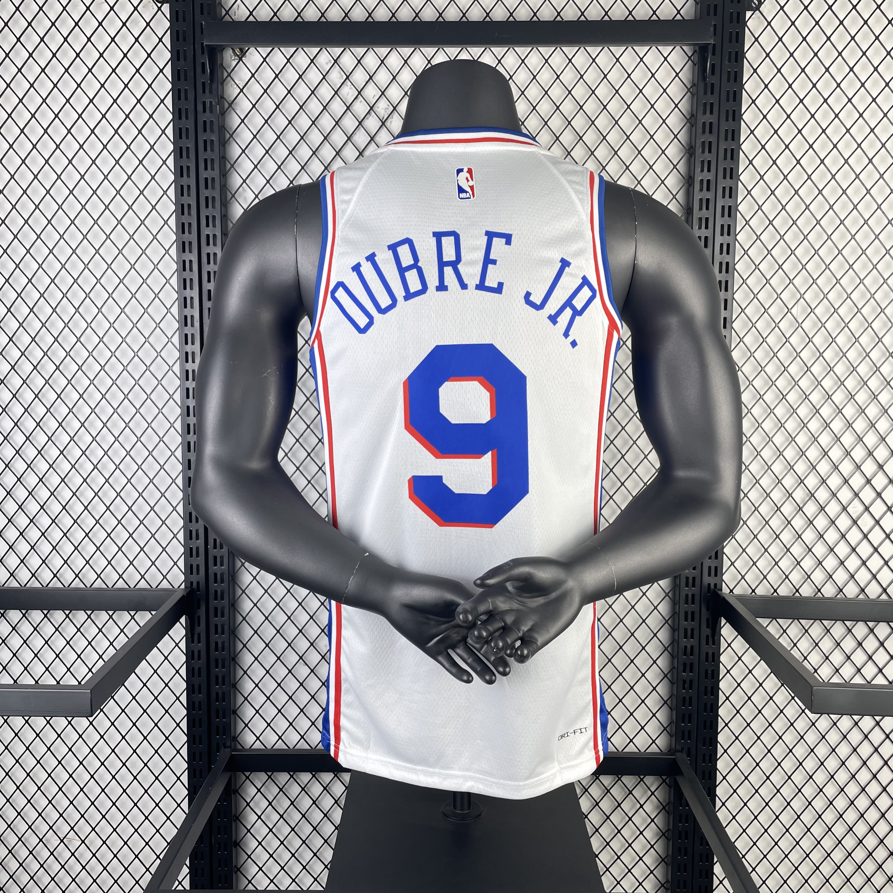 '23 Sixers home white number 9 Oubre JR