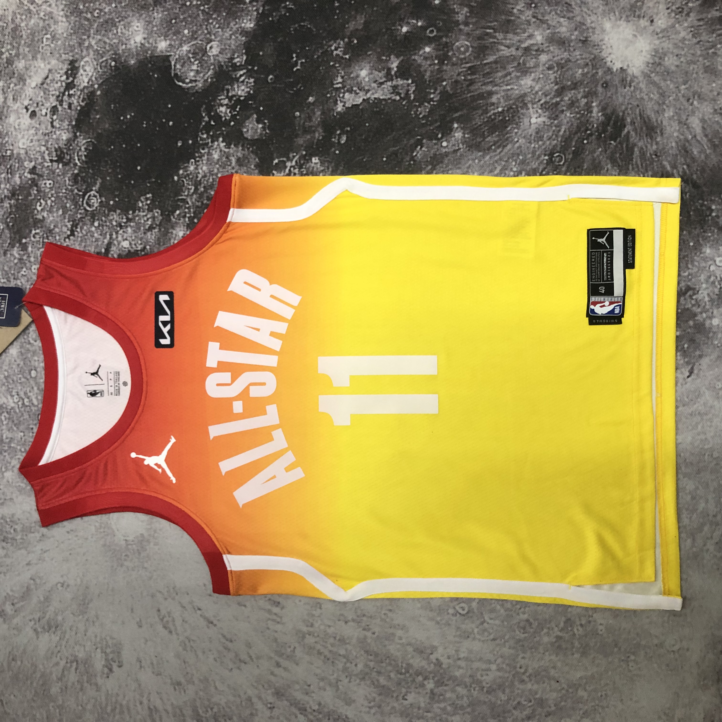 23 season All-Star yellow number 11 derozan