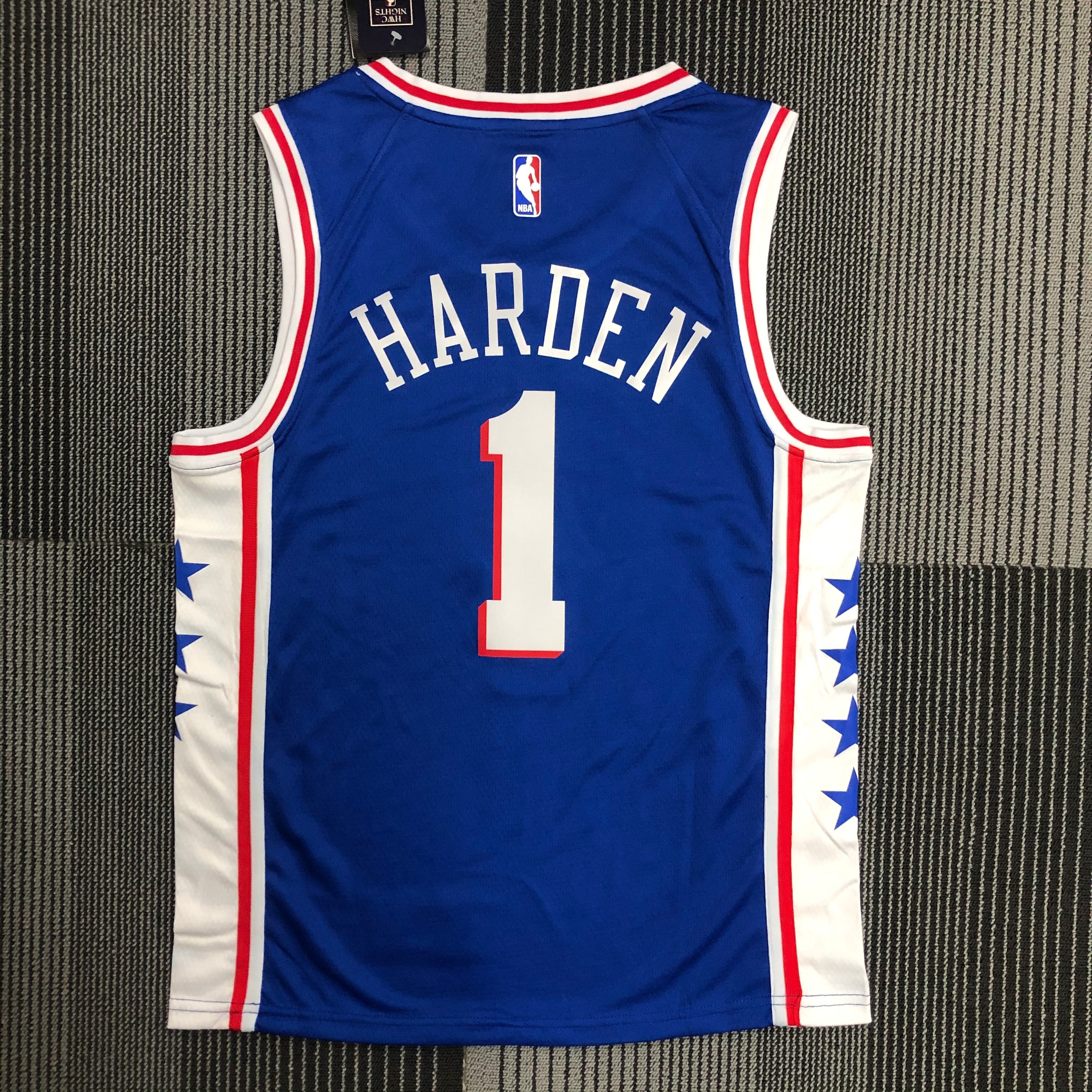 76ers V-neck blue # 1 Harden