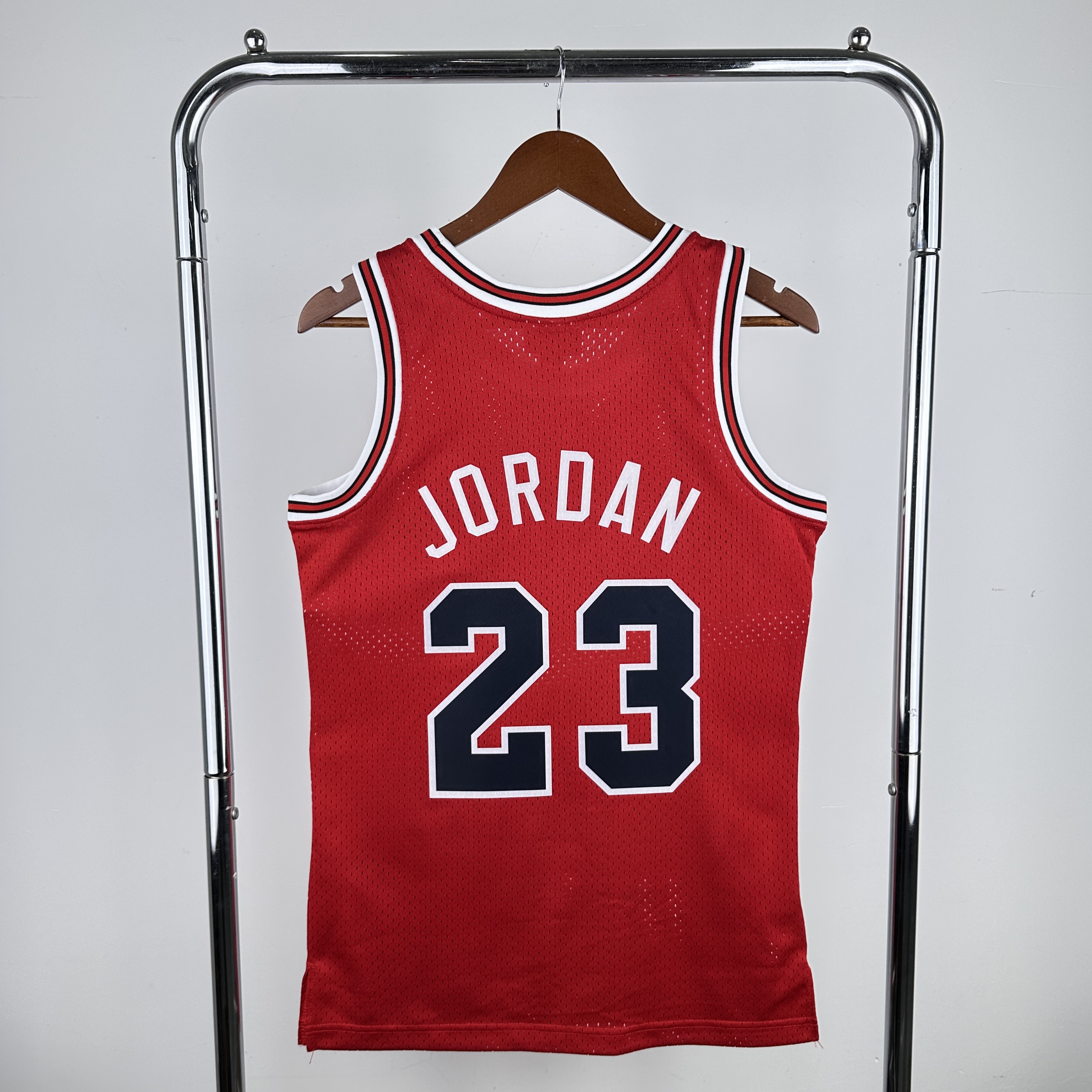 MN Hot Press throwback jersey SW Bulls 8485 rookie Red No. 23 Jordan