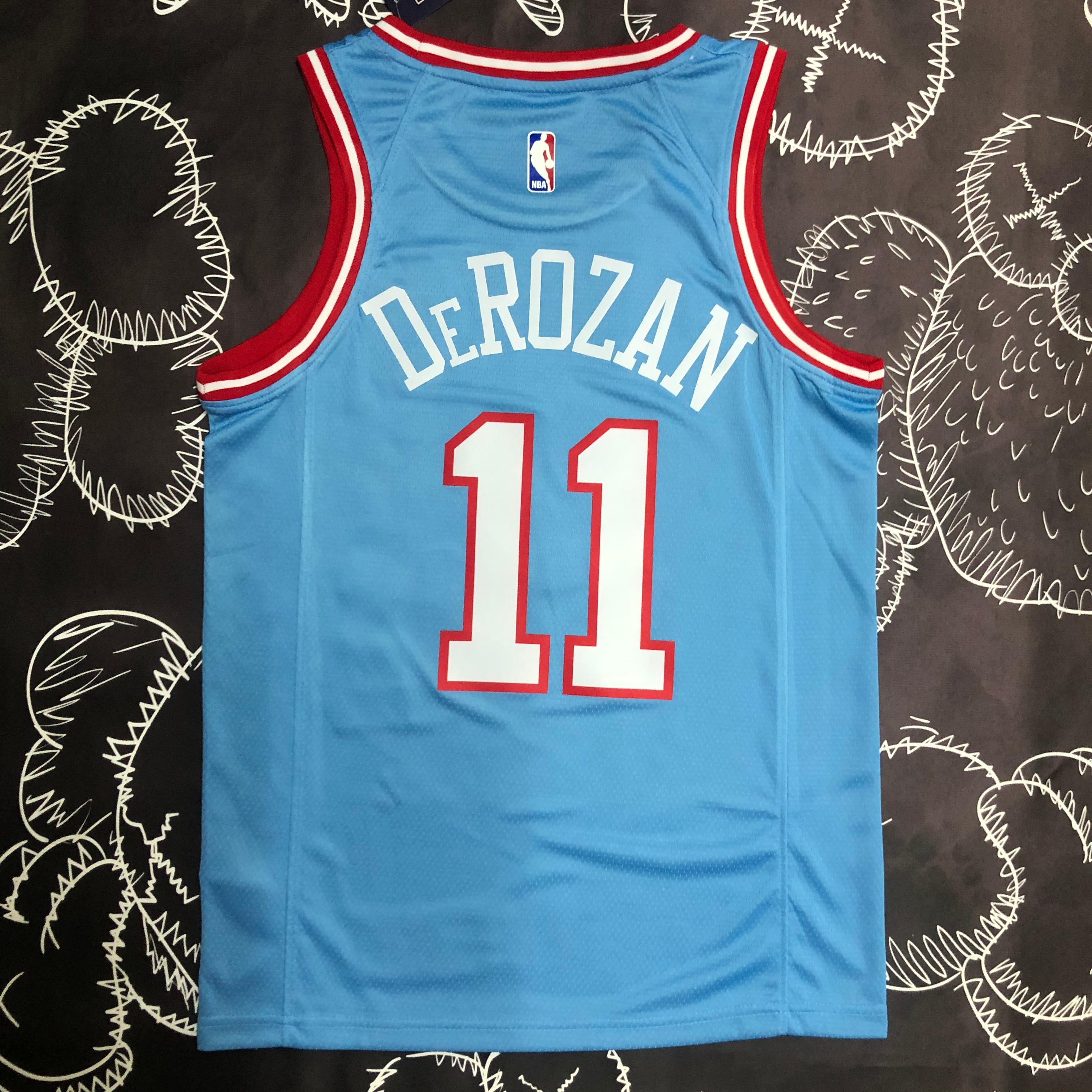 Bulls blue number 11 derozan