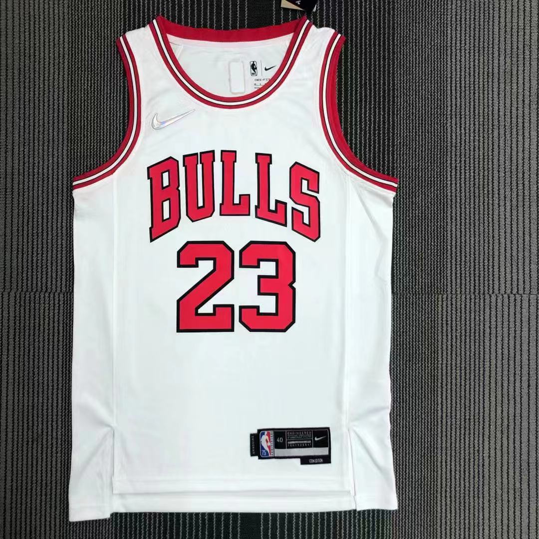 75th anniversary Bulls white No. 23 Jordan