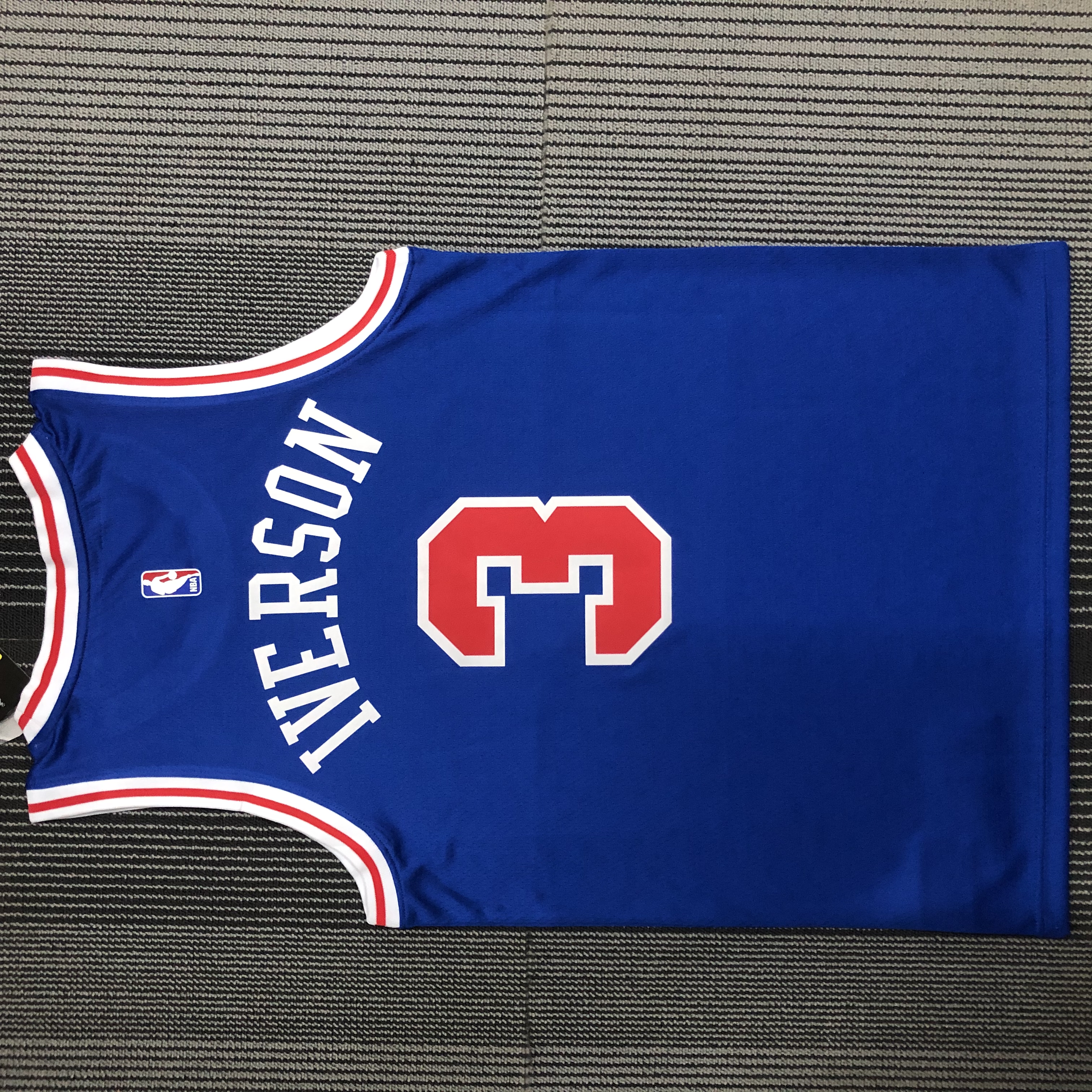76ers retro crewneck blue No. 3 Iverson