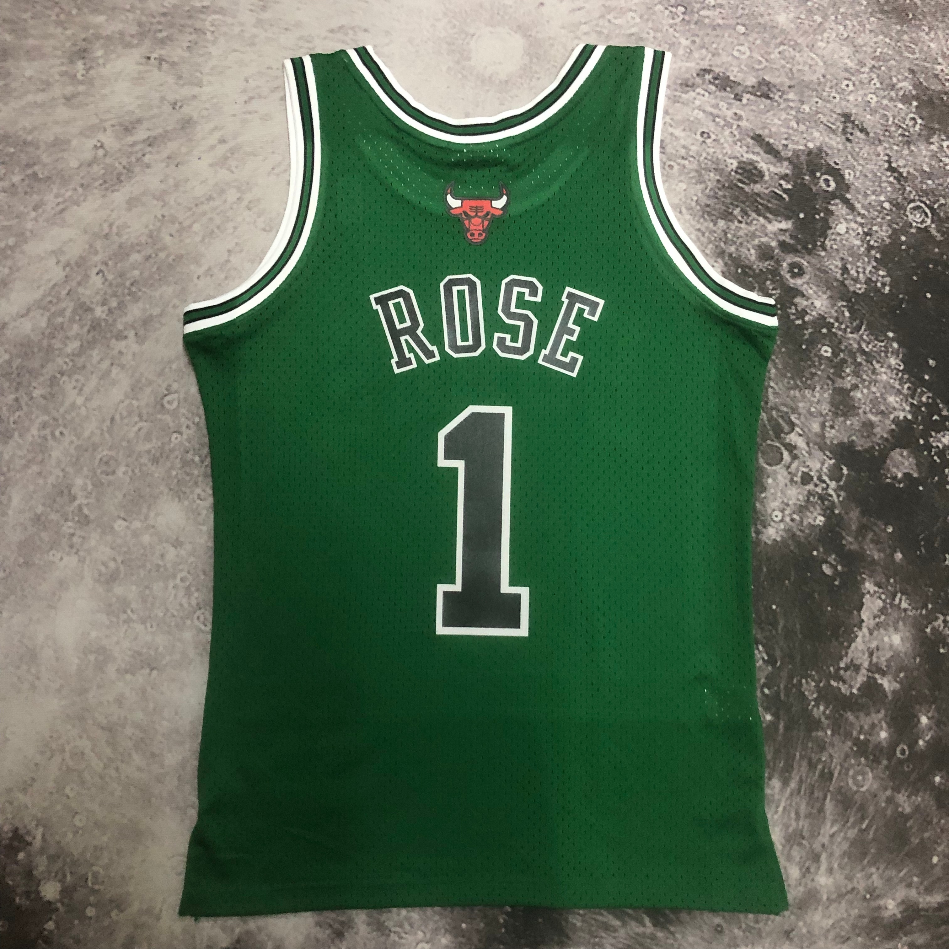 MN Hot Pressed Throwback jersey SW Bulls 0809 St. Patrick Green No. 1 Rose