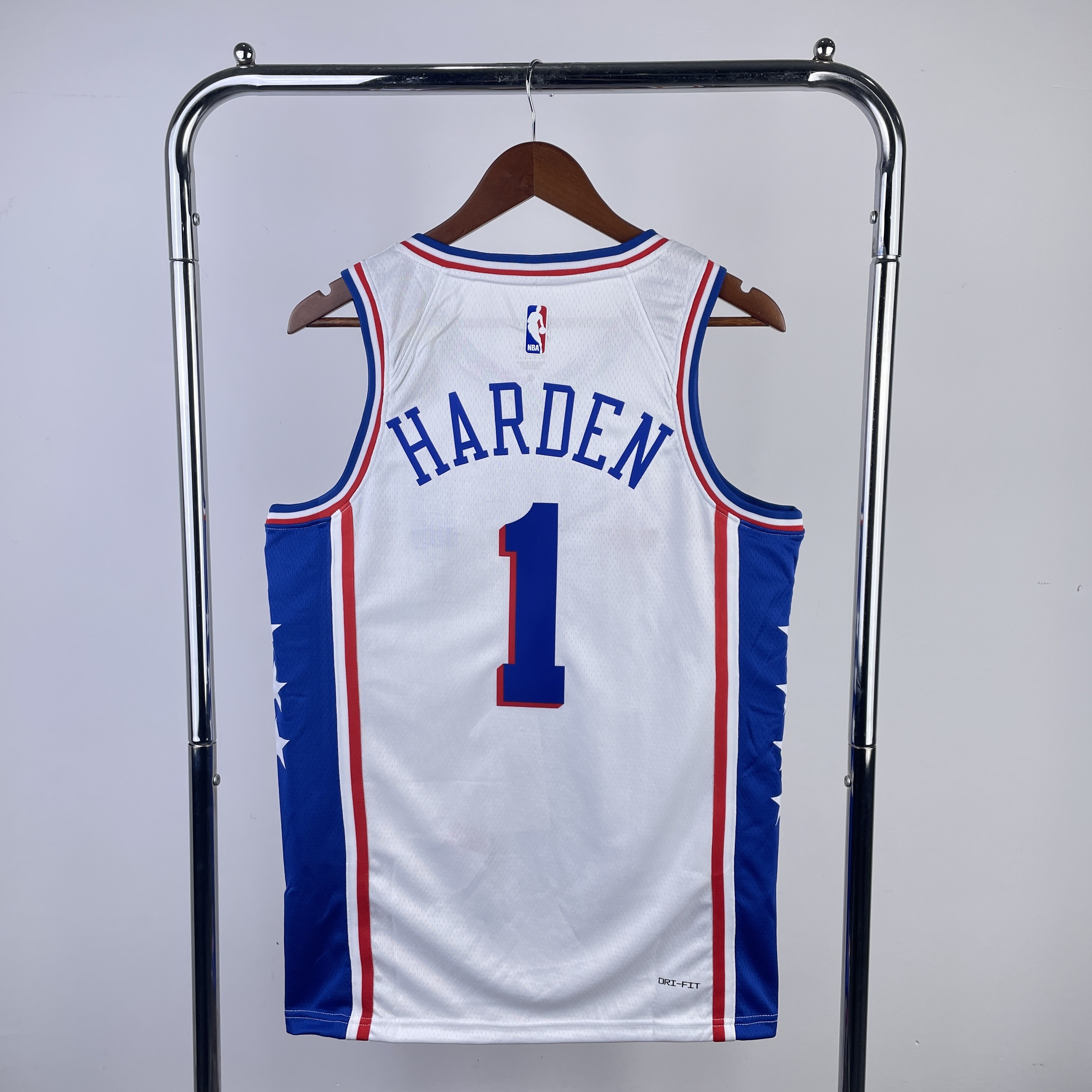 23 season 76ers home white No. 1 Harden