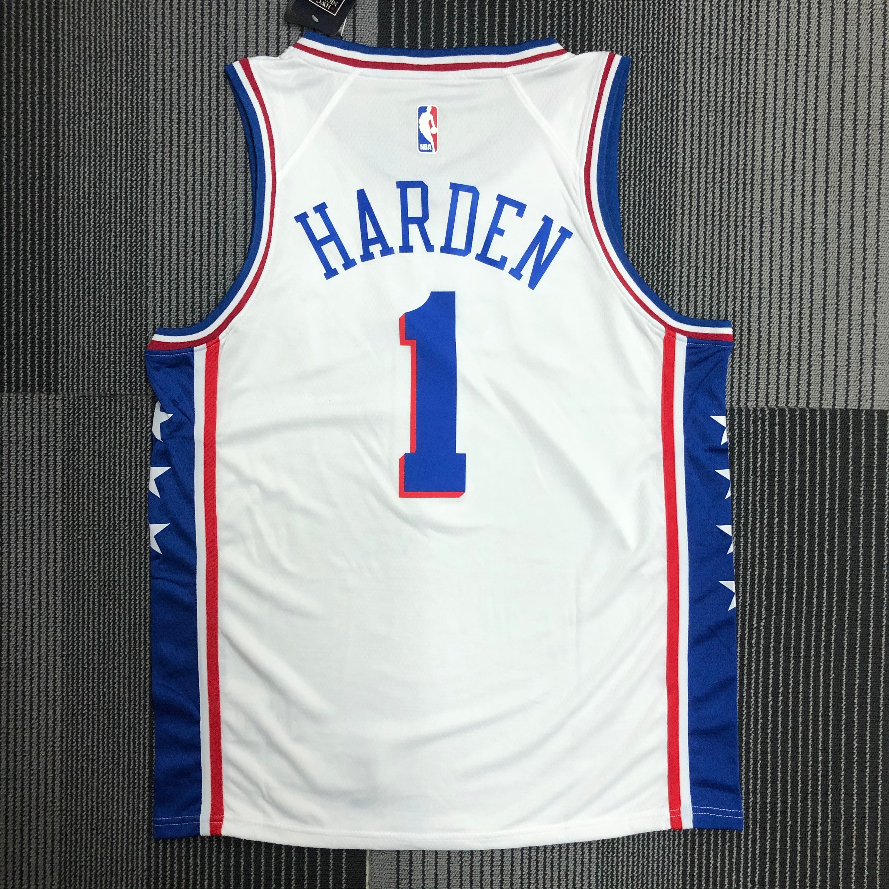 76ers V-neck white # 1 Harden