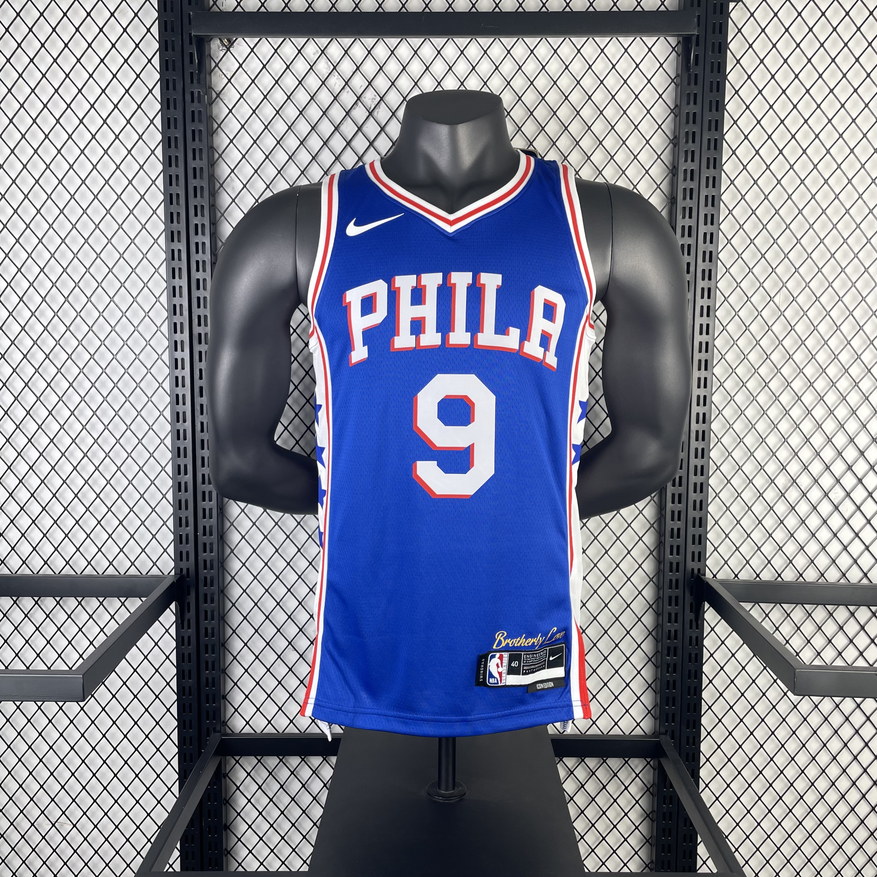 '23 Sixers road blue # 9 Oubre JR