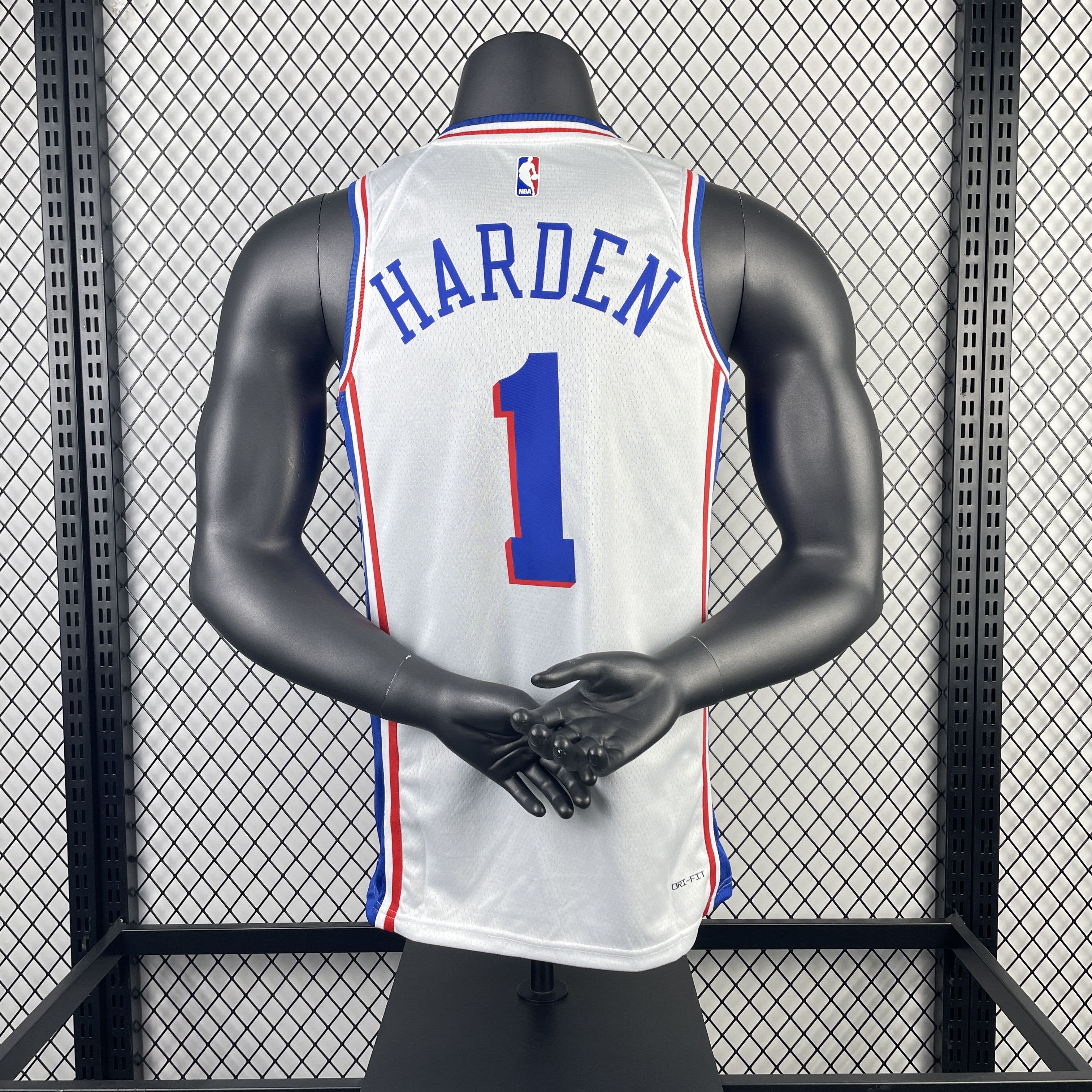 23 season 76ers home white No. 1 Harden