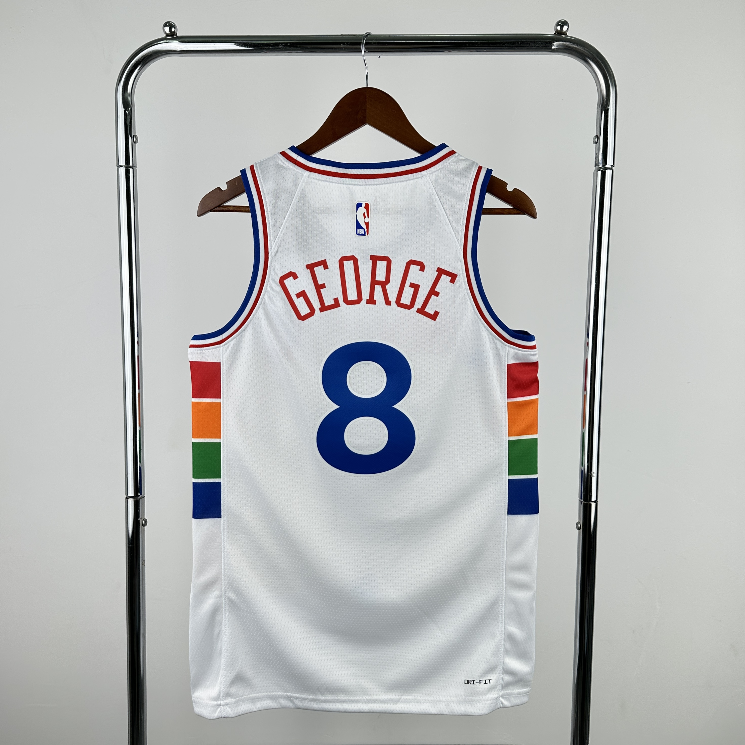 25th season 76ers City Edition No. 8 George