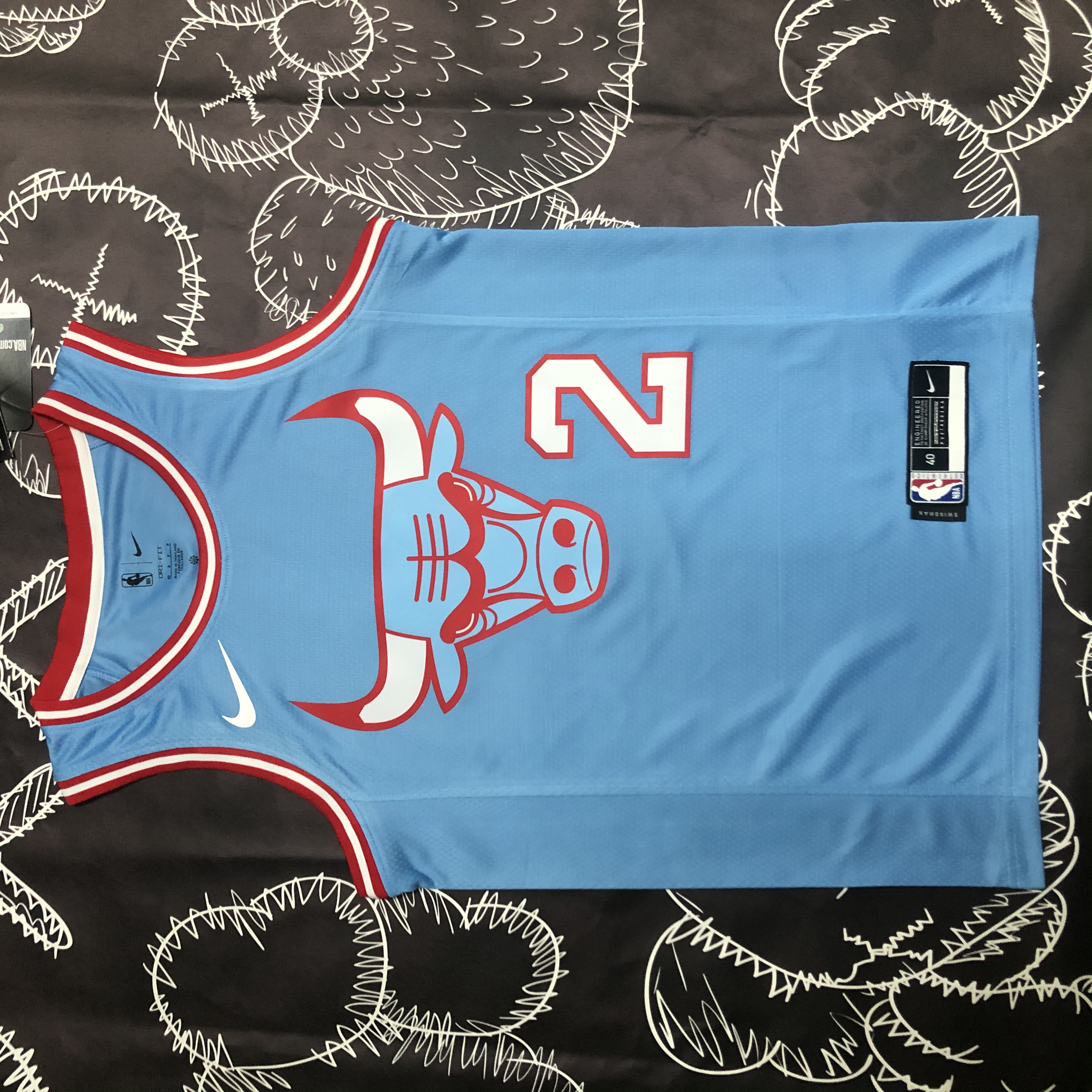 Bulls blue number two Ball