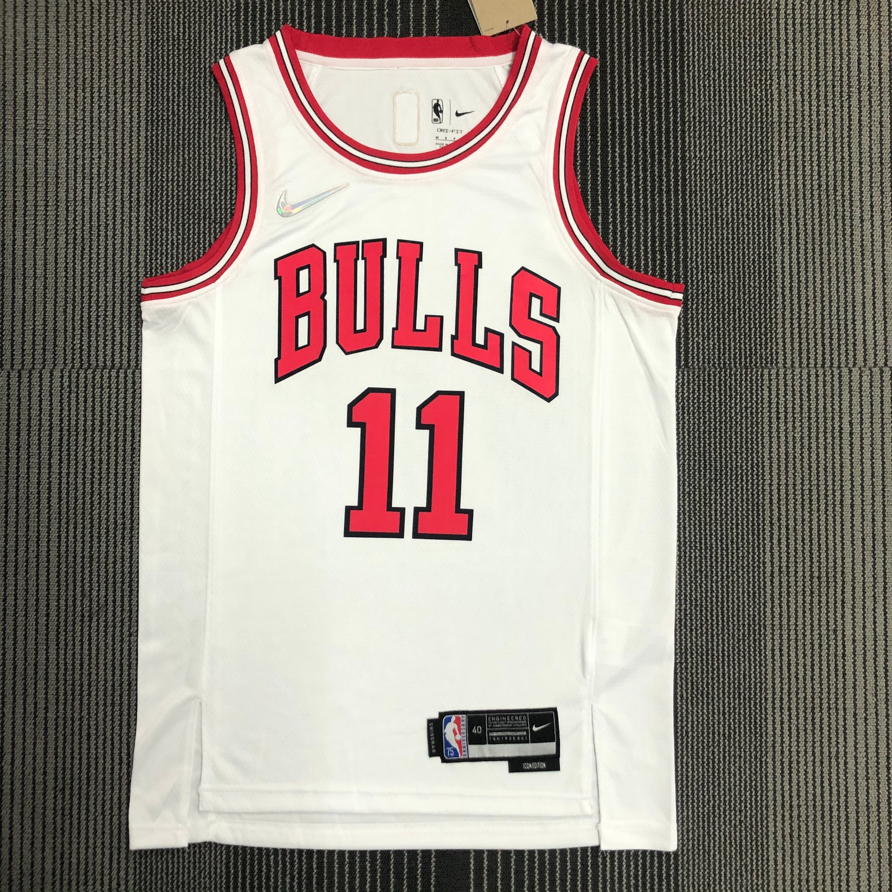 75th anniversary Bulls white number 11 derozan