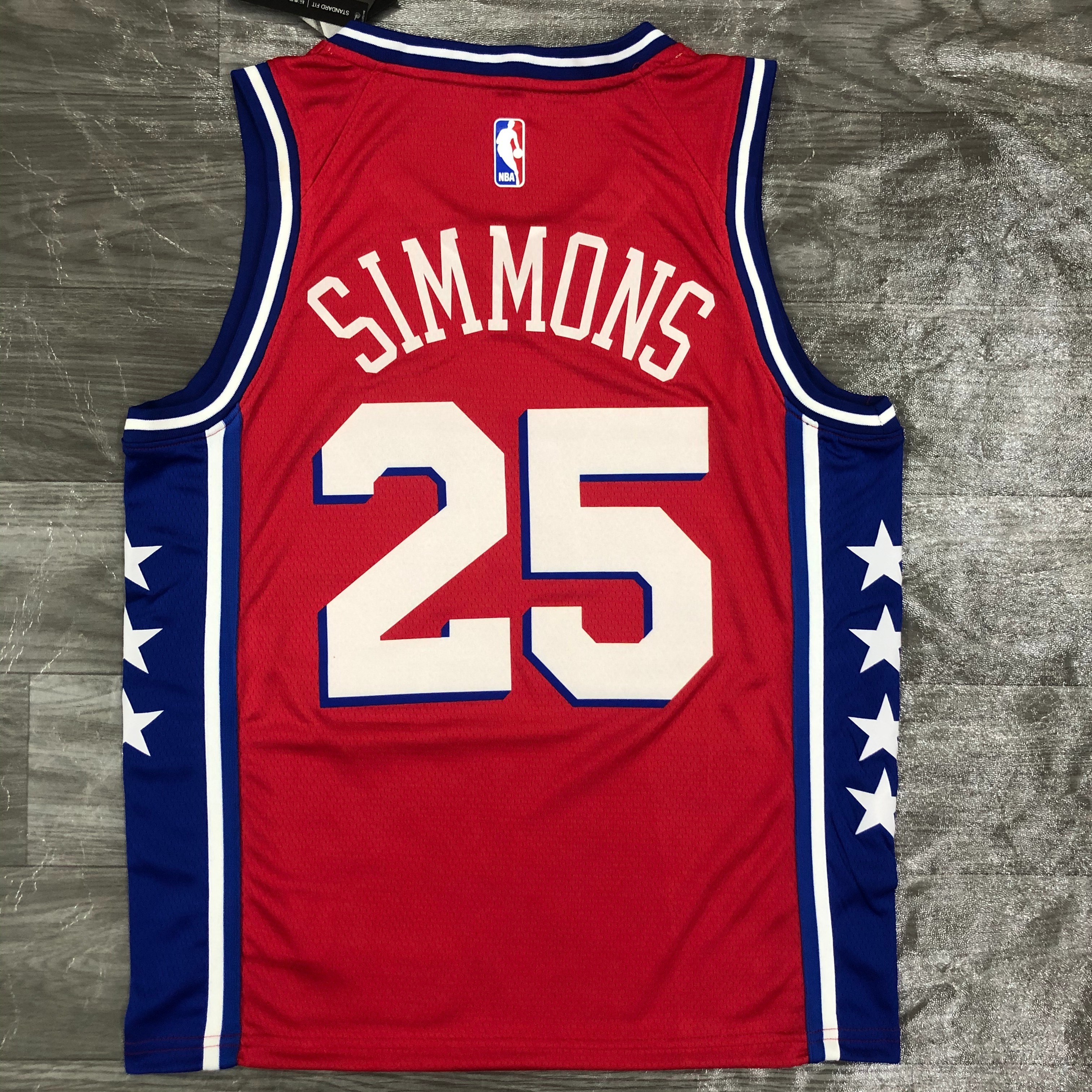 Season 21 76ers Jordan theme red # 25 Simmons