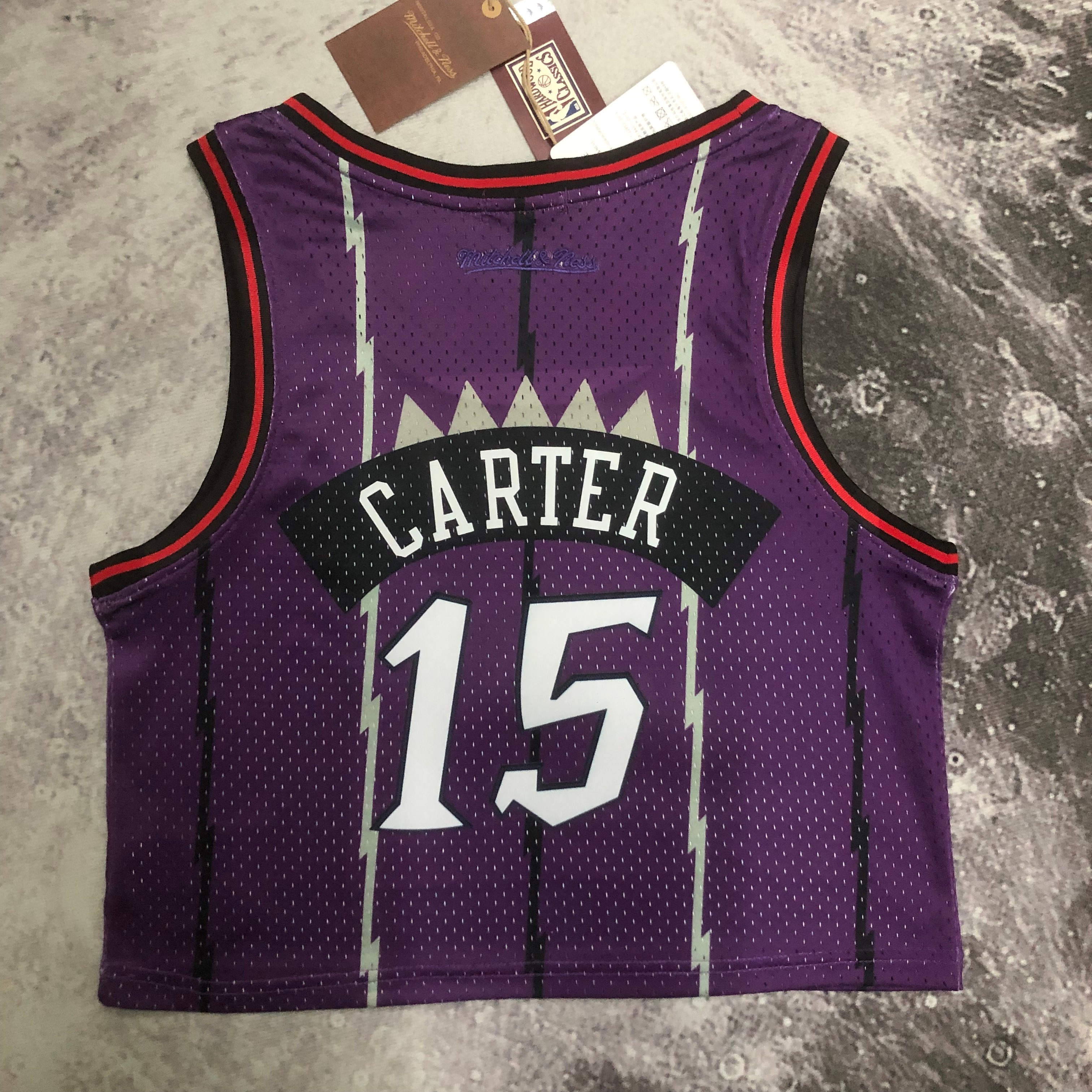 MN Women's Crop throwback jersey Raptors purple No. 15 Carter