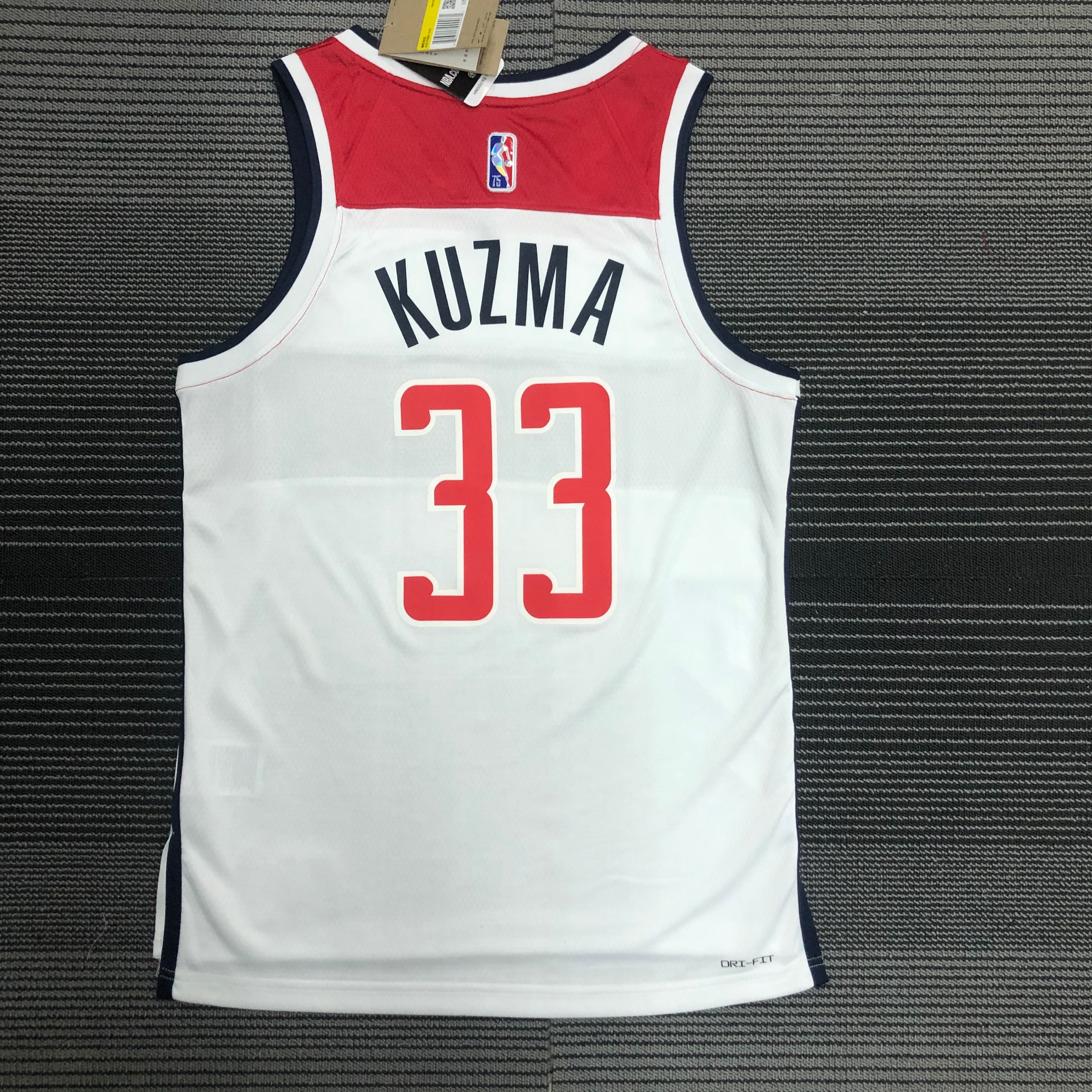 75th anniversary Wizards white 33 Kuzma