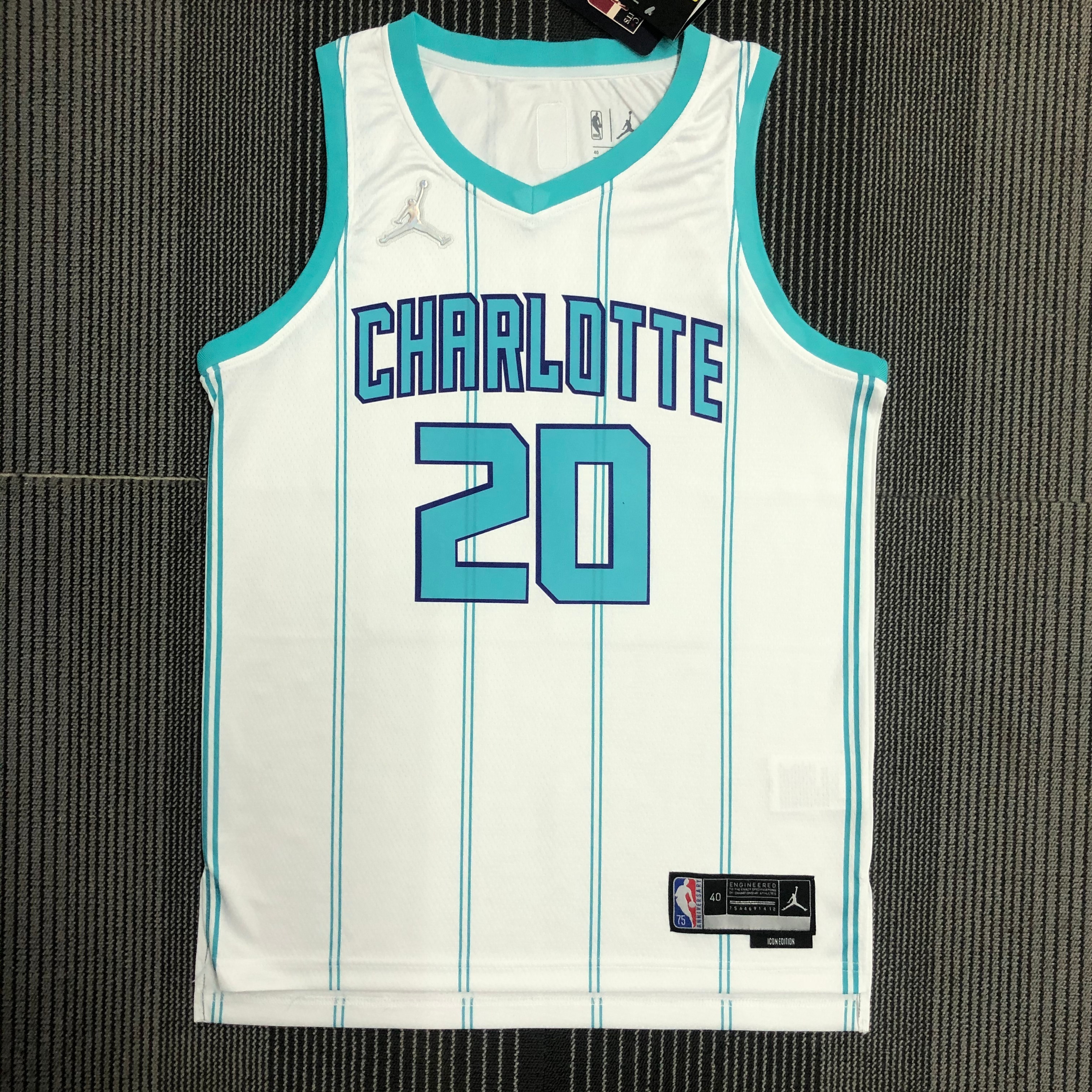 75th anniversary Hornets white 20 Hayward