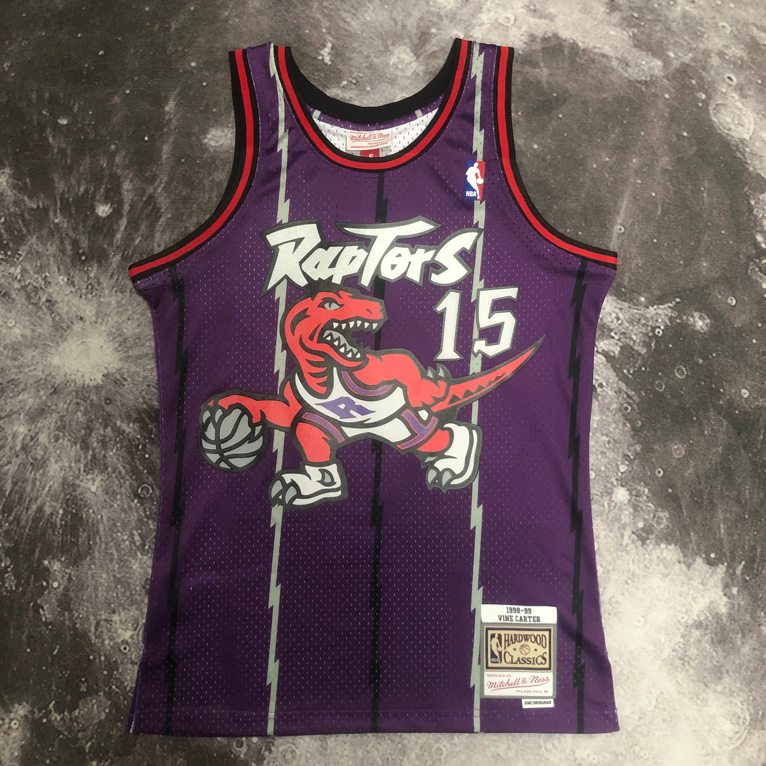 MN Hot Press Throwback jersey SW Raptors' 99 season purple No. 15 Carter