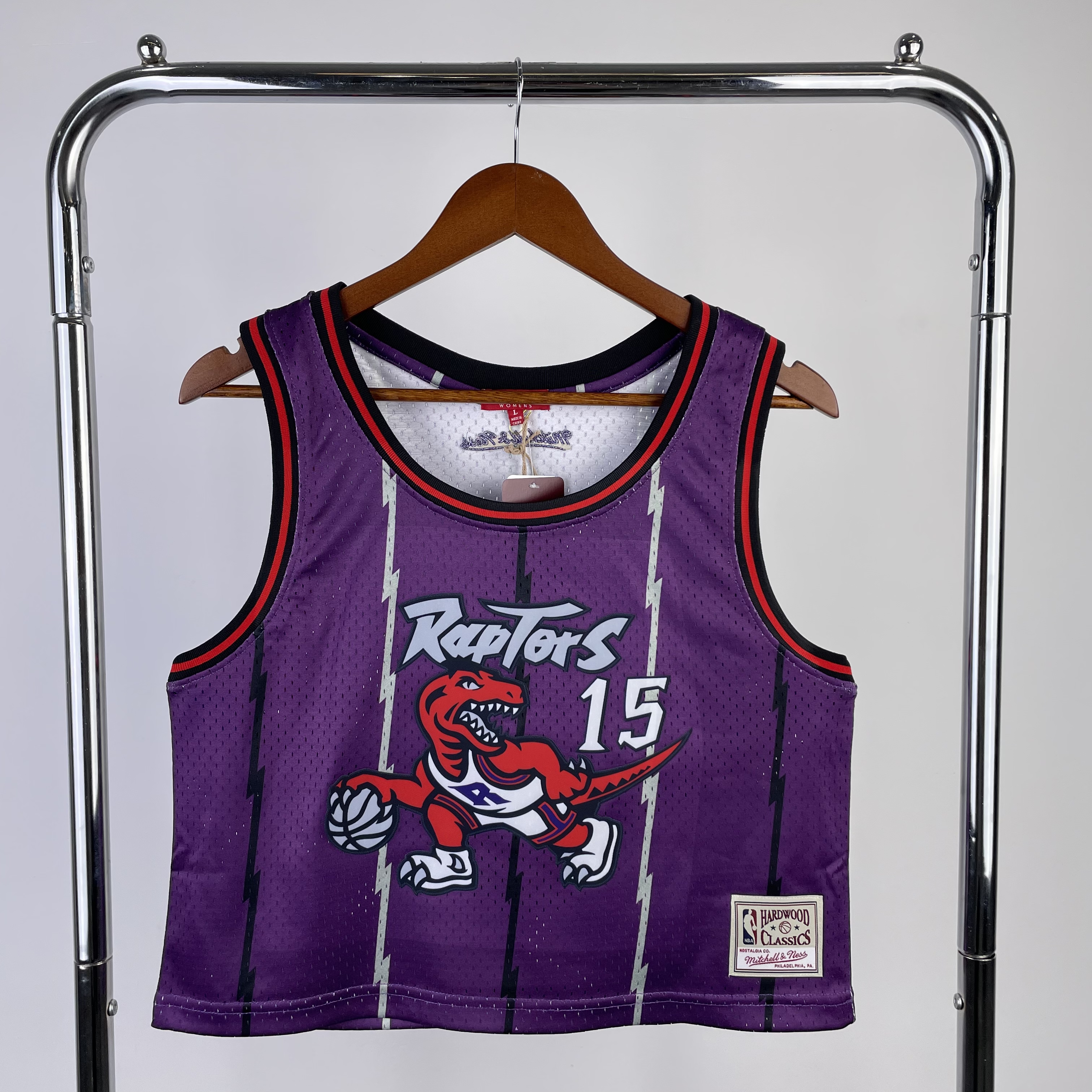 MN Women's Crop throwback jersey Raptors purple No. 15 Carter