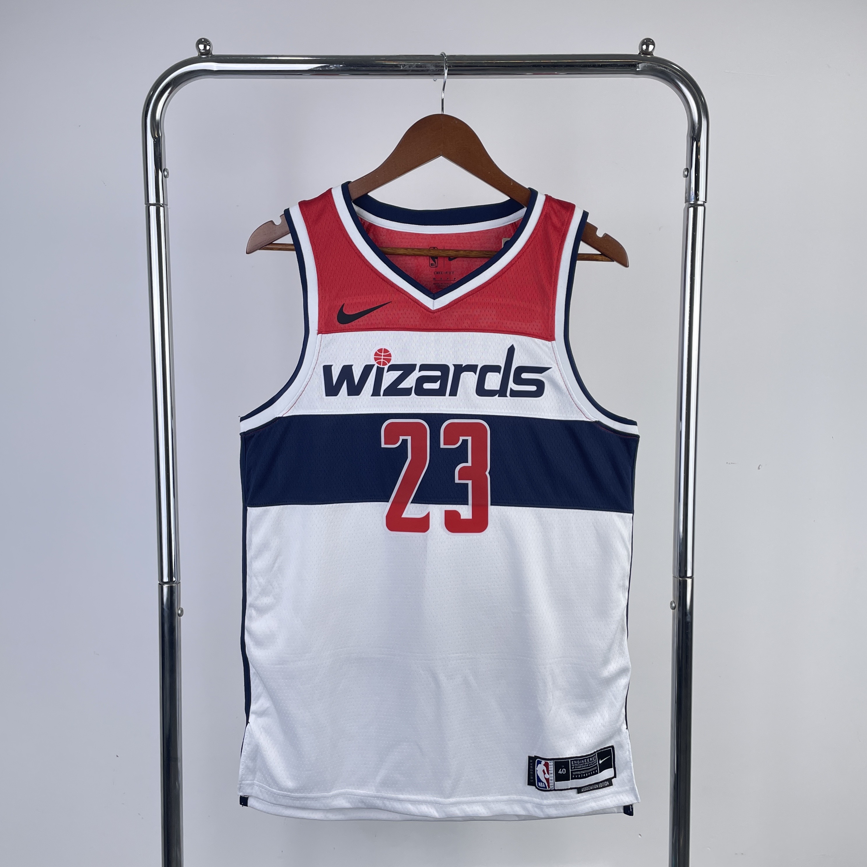 23 season Wizards home white No. 23 Jordan