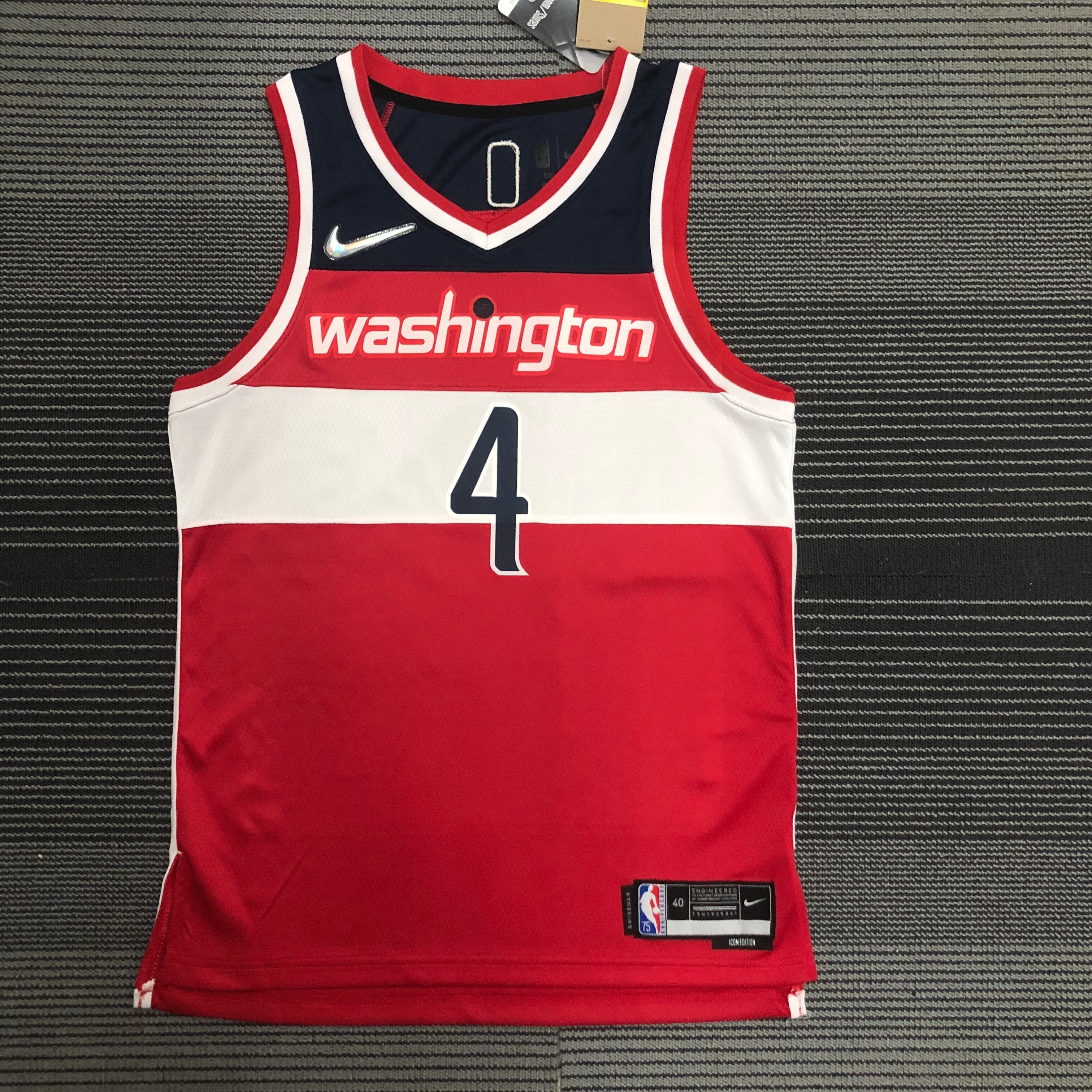 75th anniversary Wizards red number 4 Westbrook