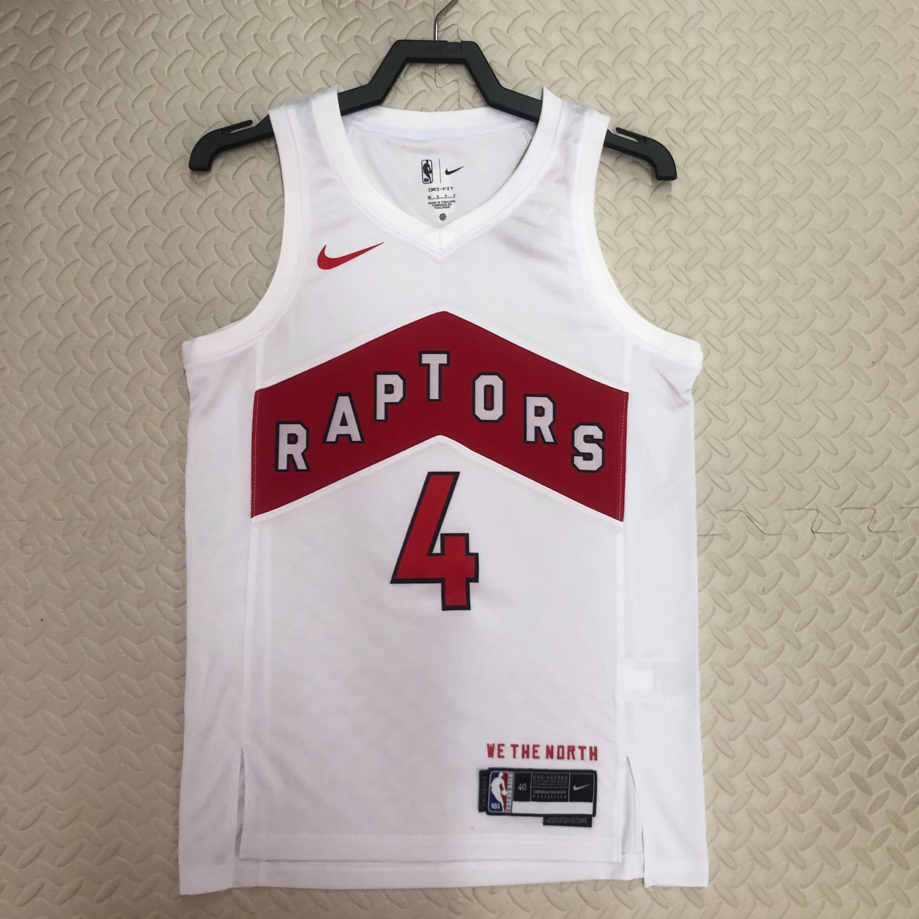23 season Raptors home white number 4 Barnes