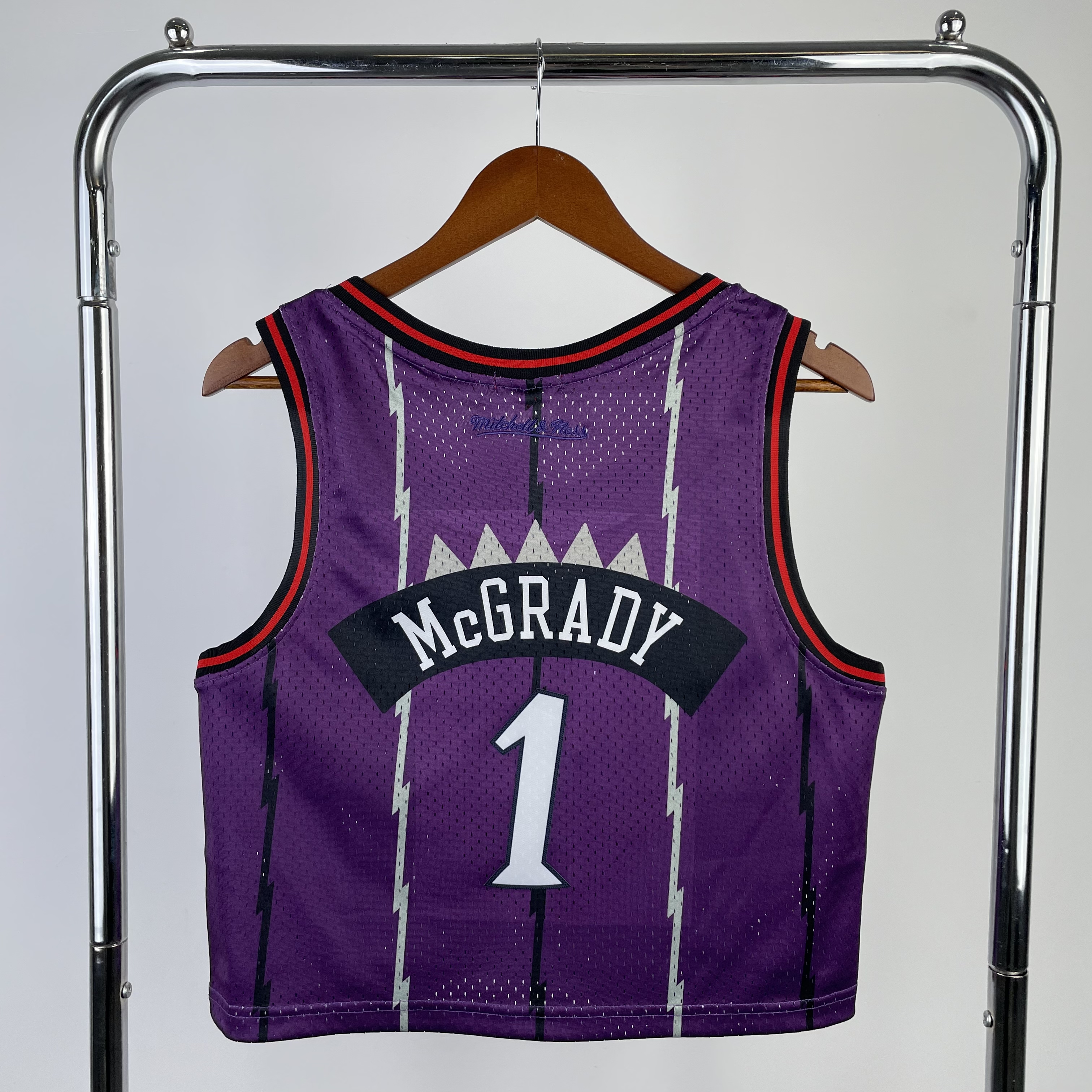 MN Women's Crop throwback jersey The Raptors purple No. 1 McGrady