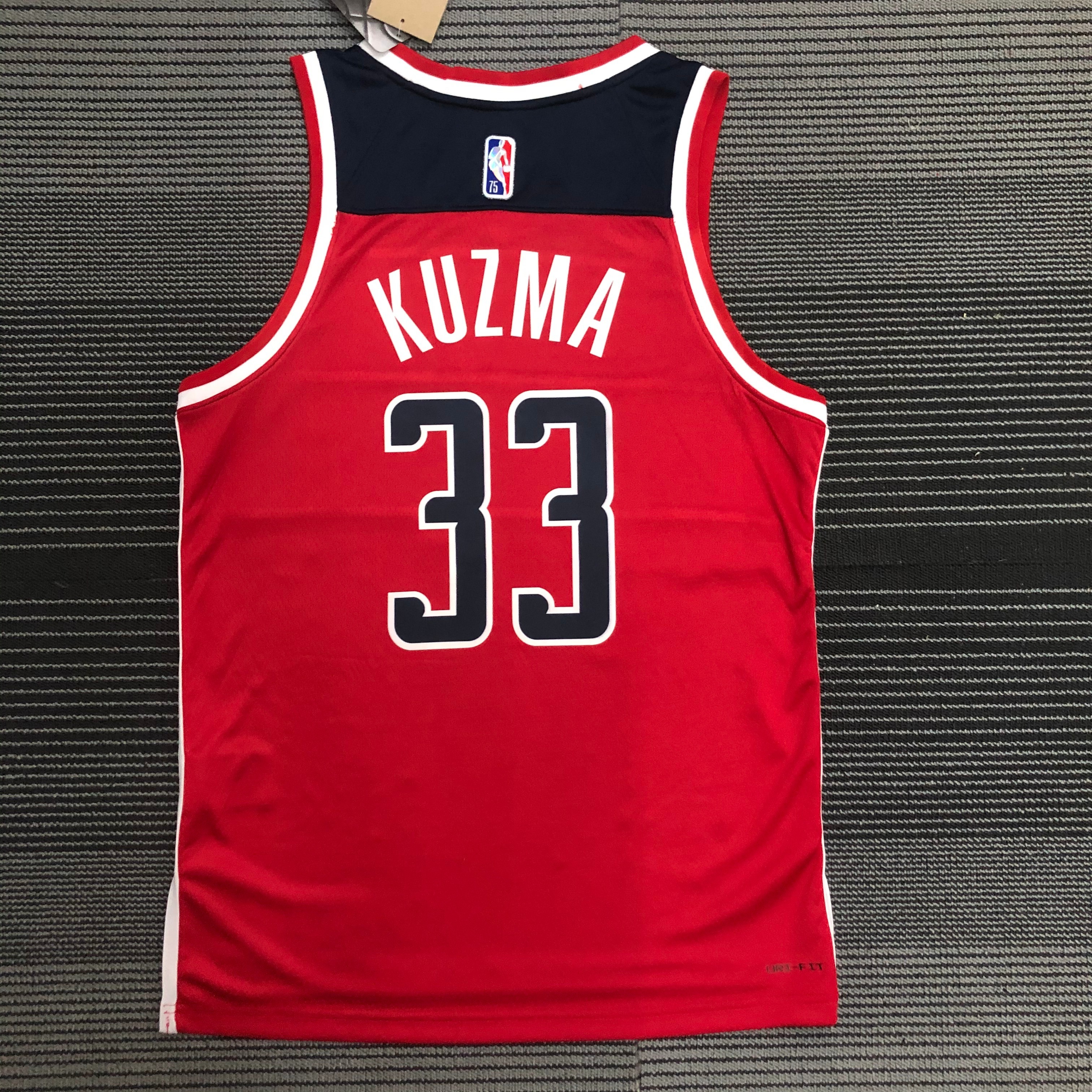 75th anniversary Wizards red 33 Kuzma