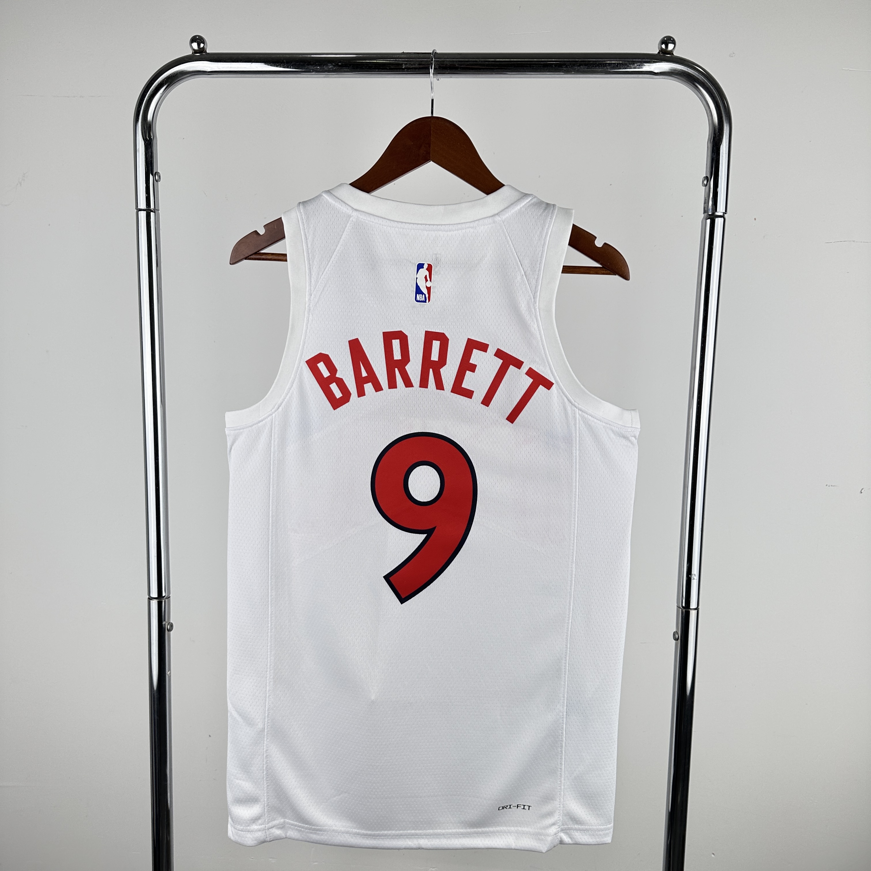 23 season Raptors home white number 9 Barrett