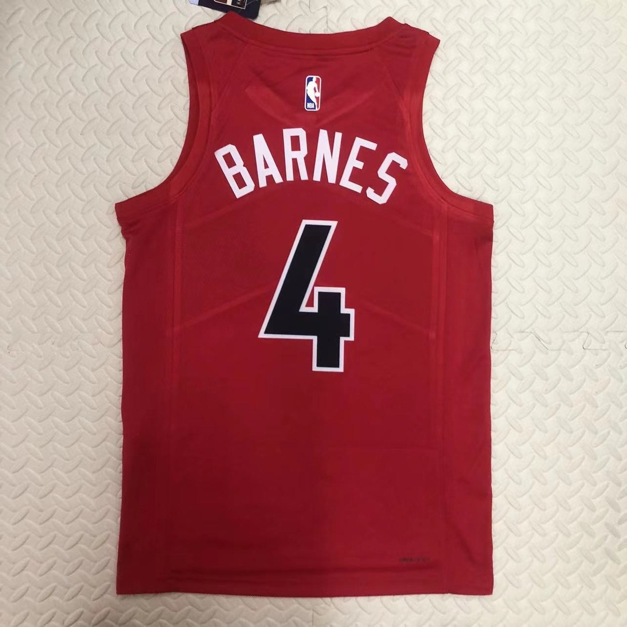 23 season Raptors away red No. 4 Barnes