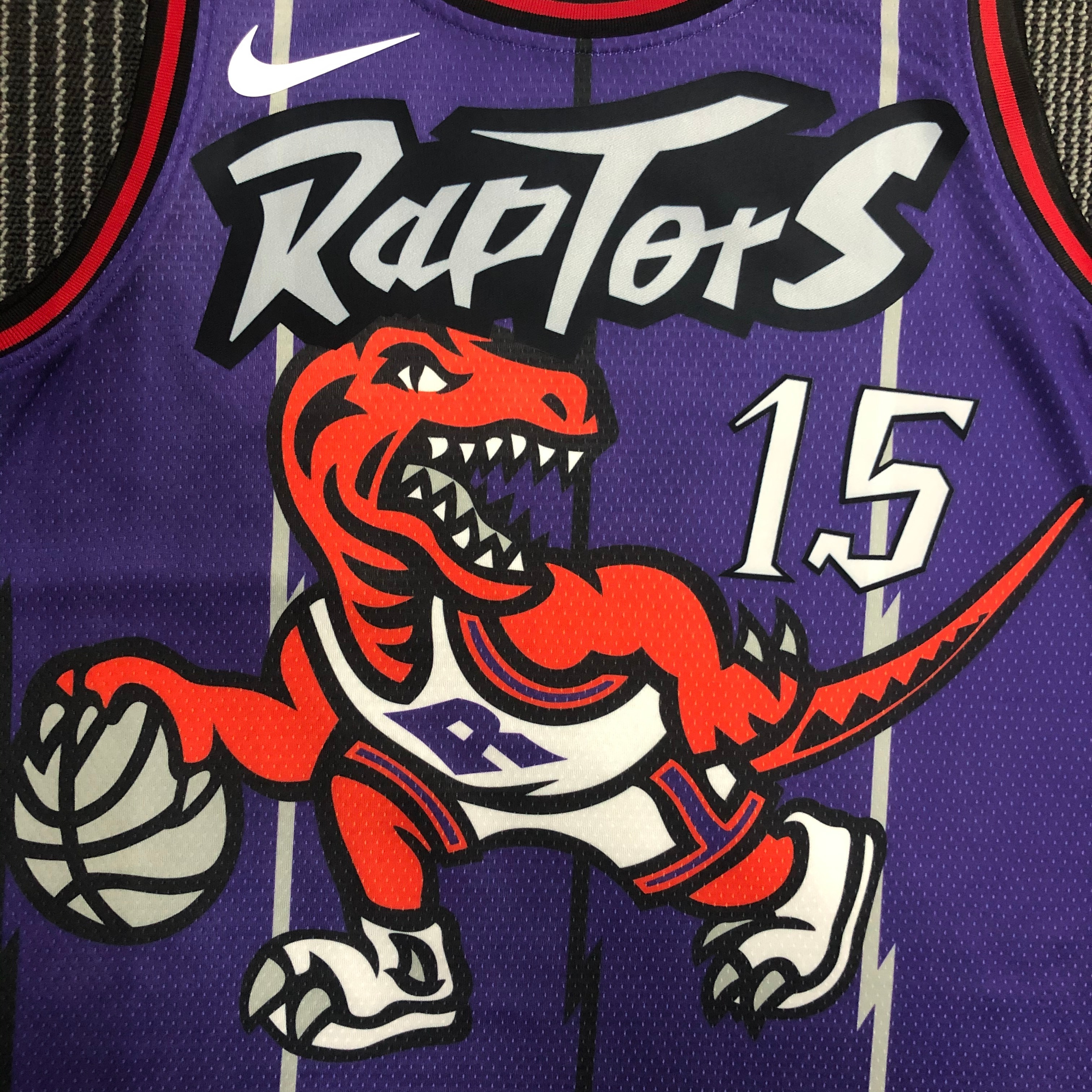 Raptors throwback purple number 15 Carter