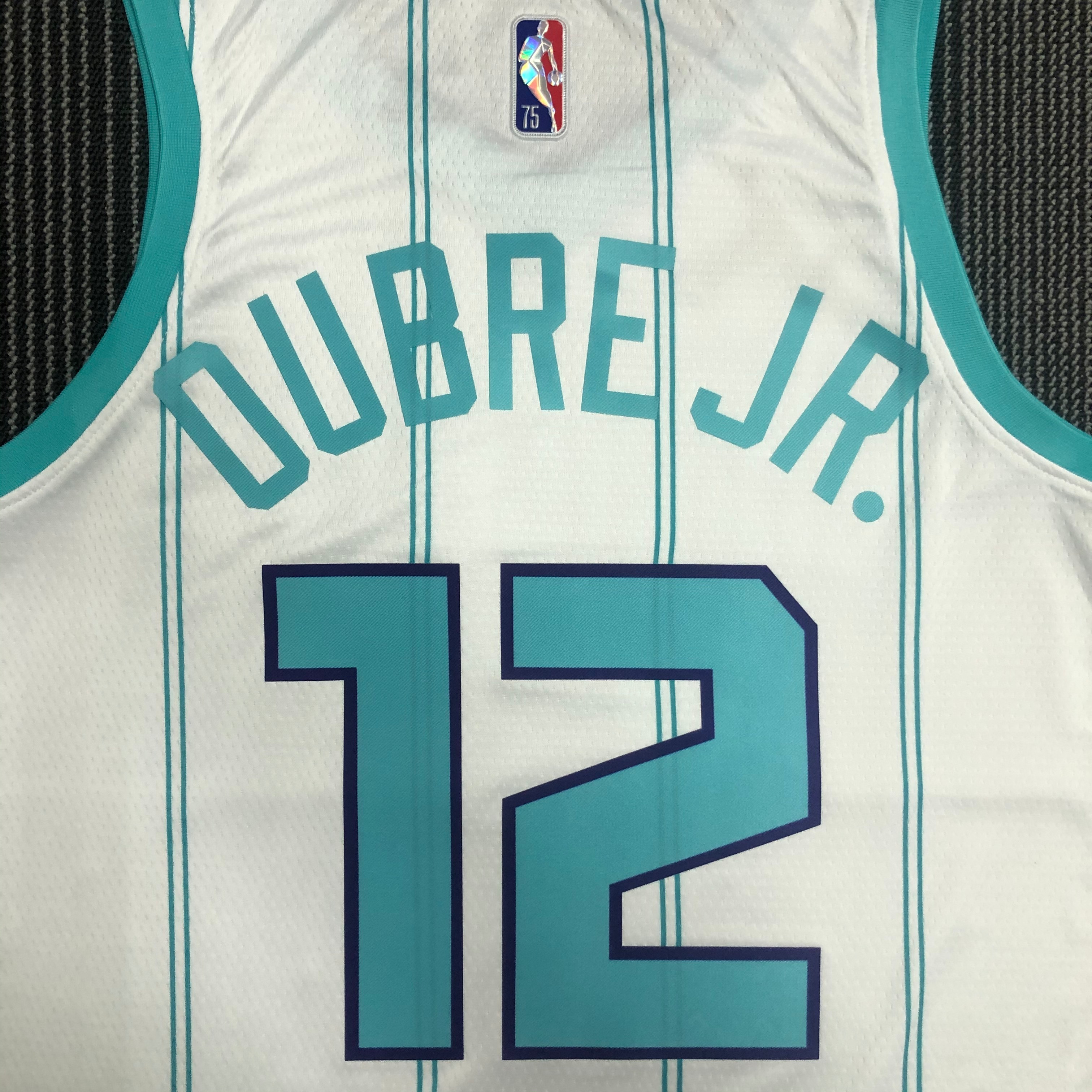 75th anniversary Hornets white number 12 Oubre JR