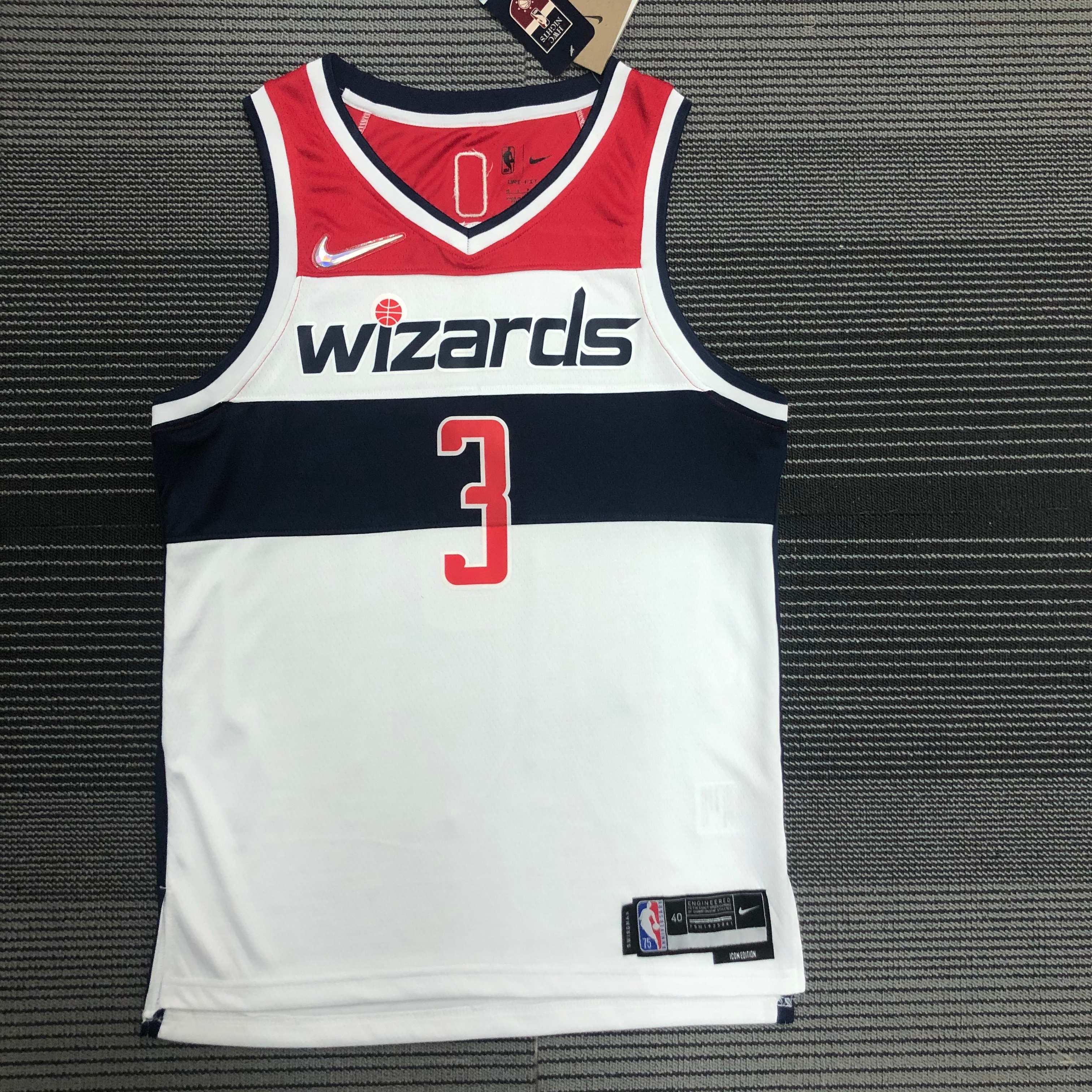 75th anniversary Wizards white No. 3 Beal