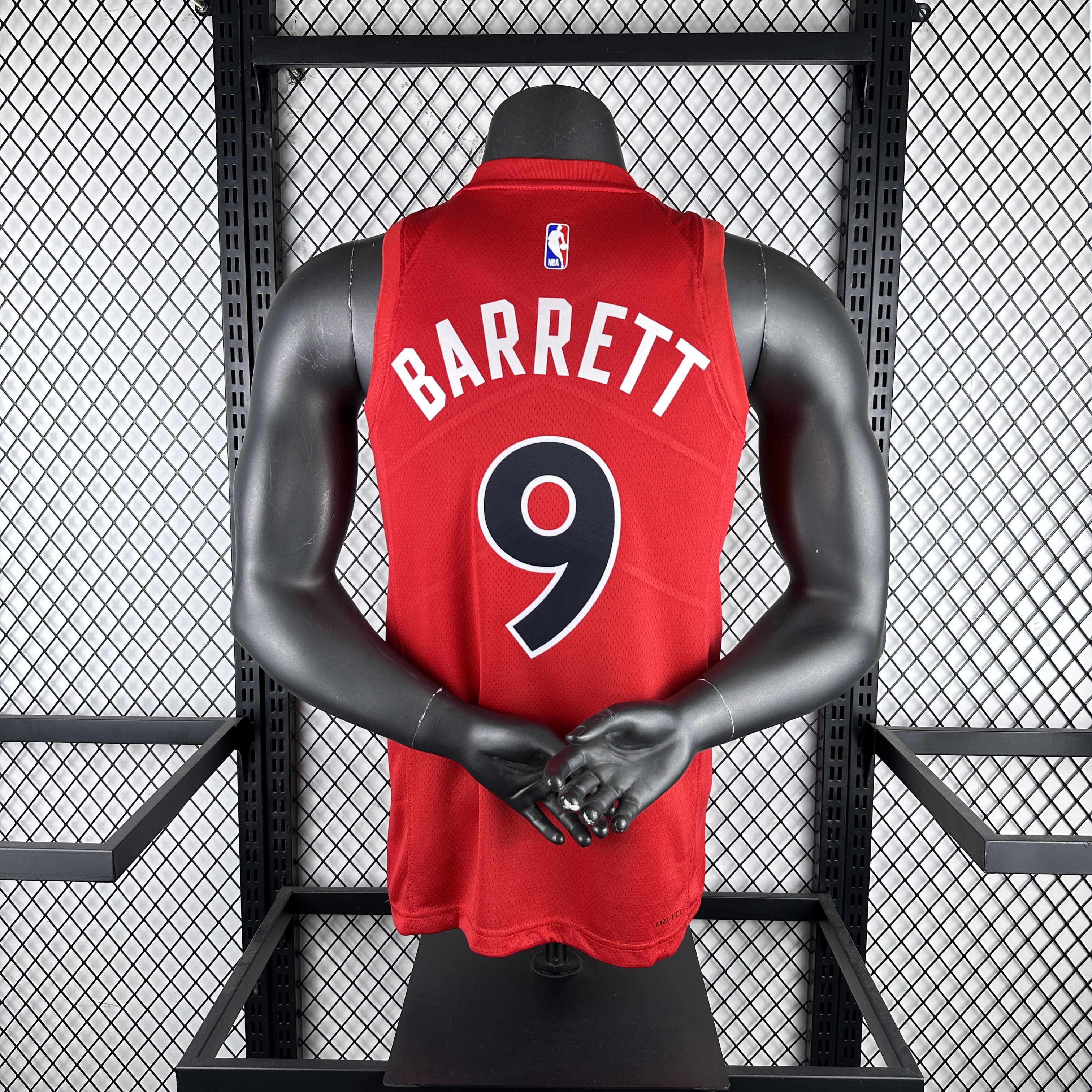 23 season Raptors away red No. 9 Barrett