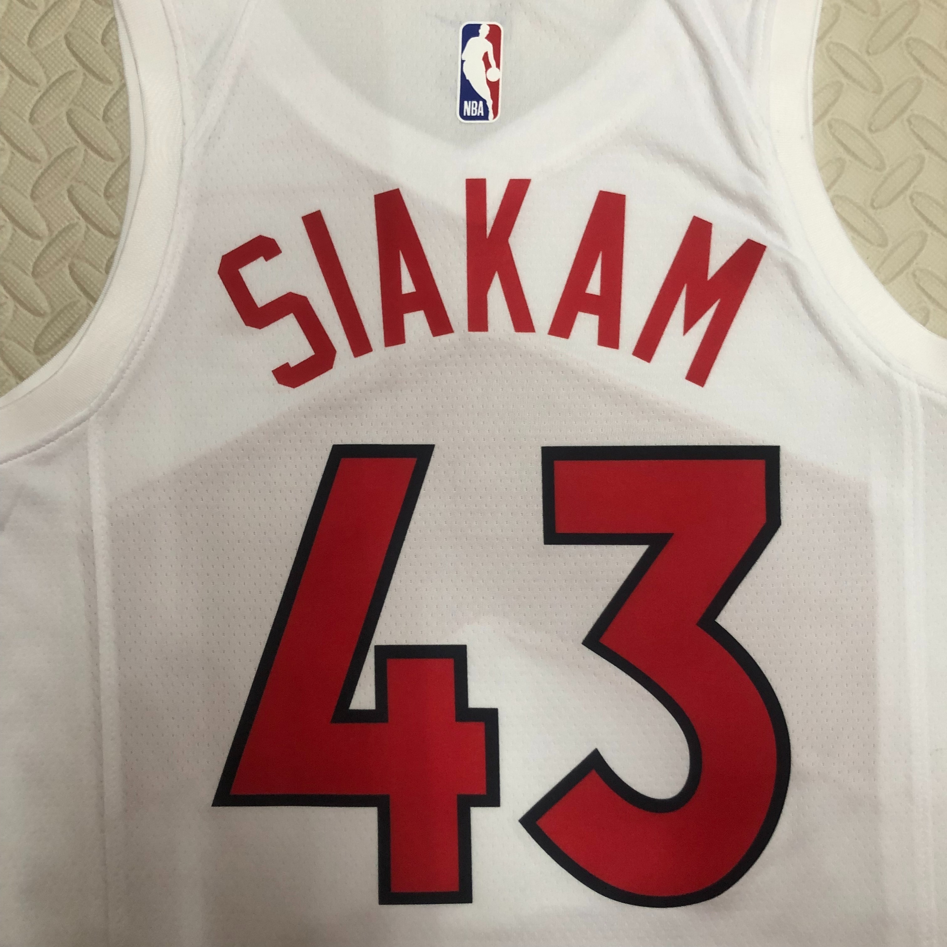 Season 23 Raptors home white 43 Siakam