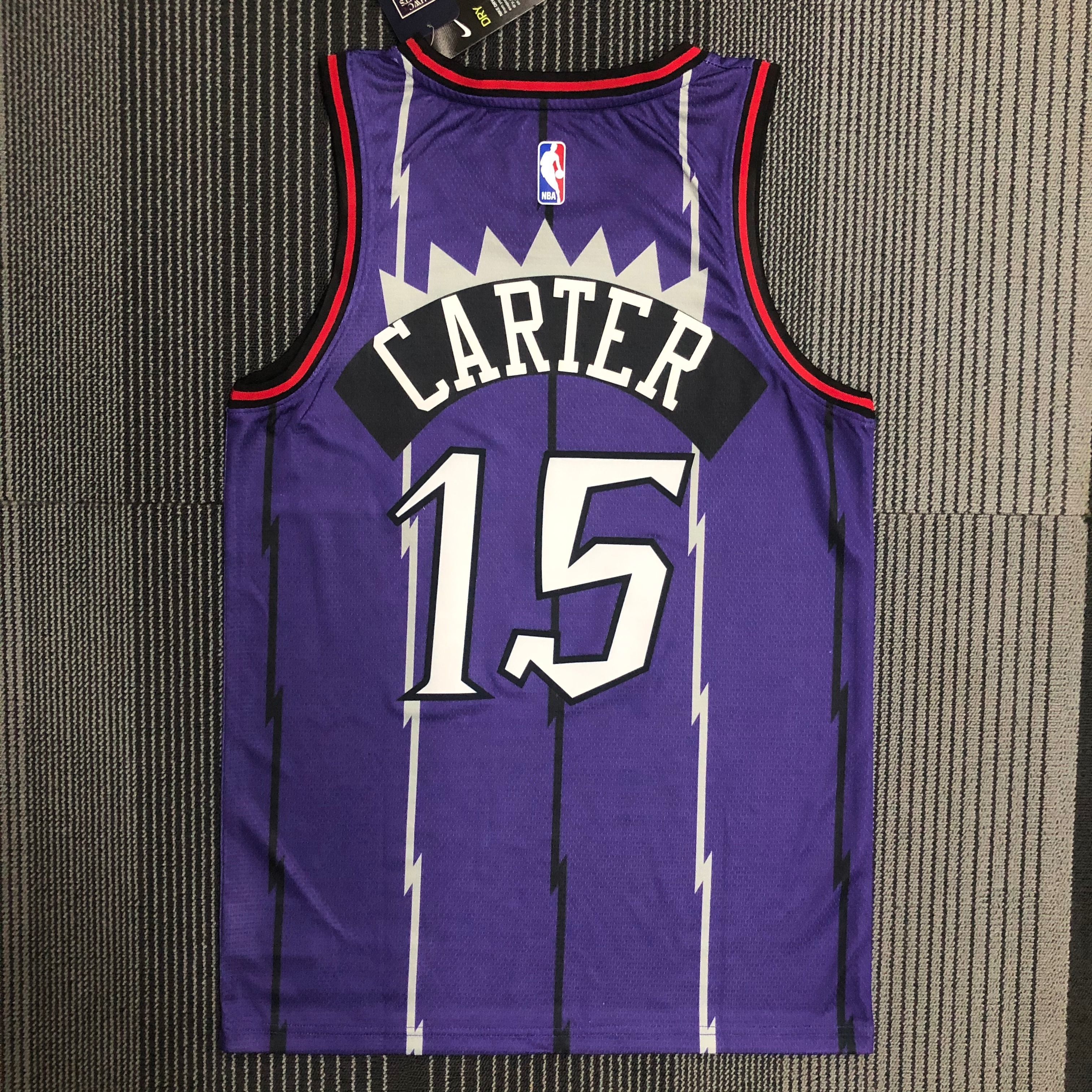 Raptors throwback purple number 15 Carter