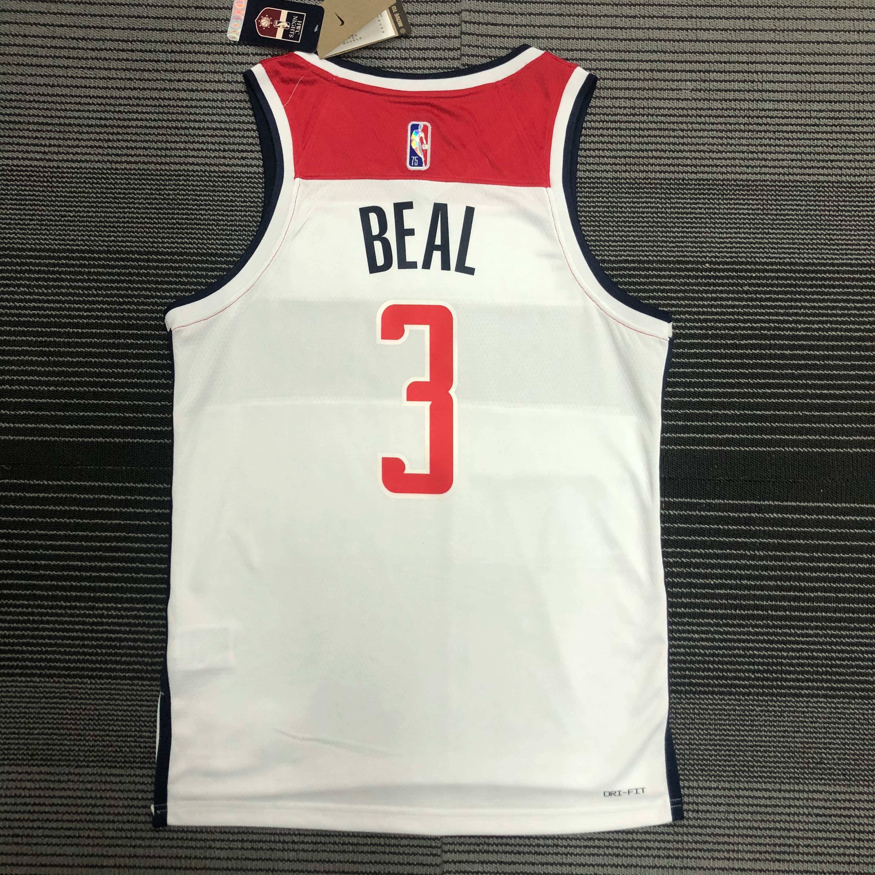 75th anniversary Wizards white No. 3 Beal