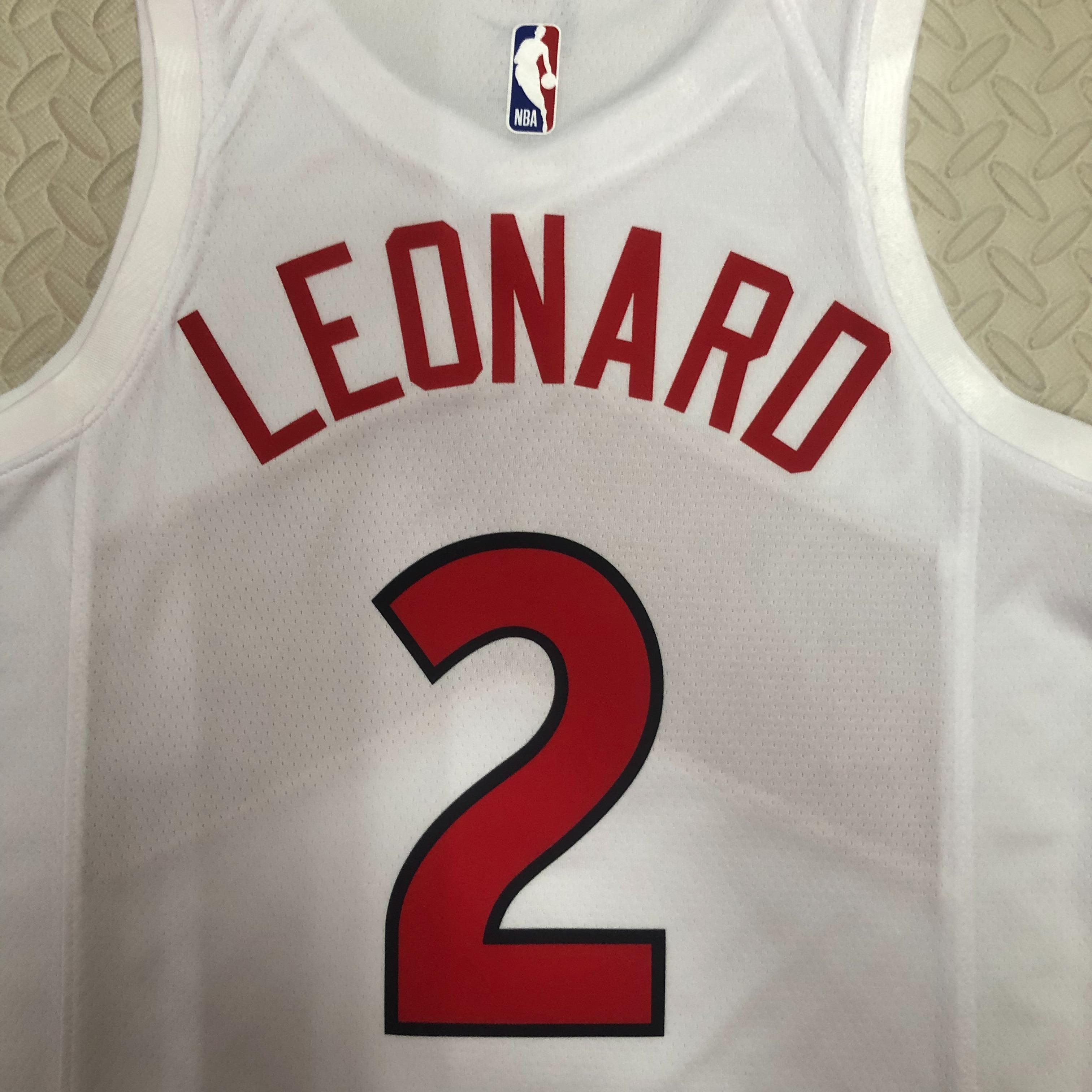 23 season Raptors home white No. 2 Leonard
