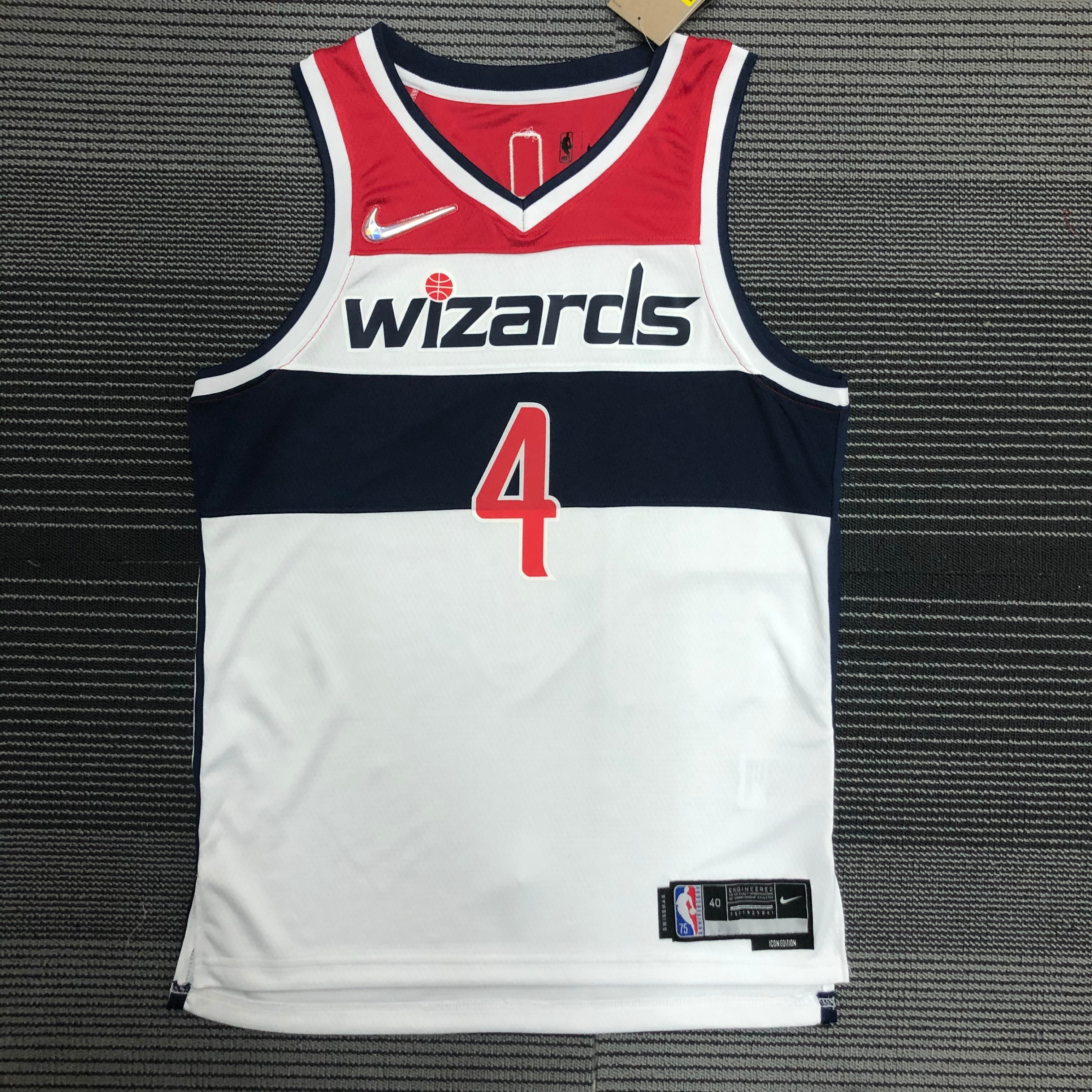 75th anniversary Wizards white No. 4 Westbrook