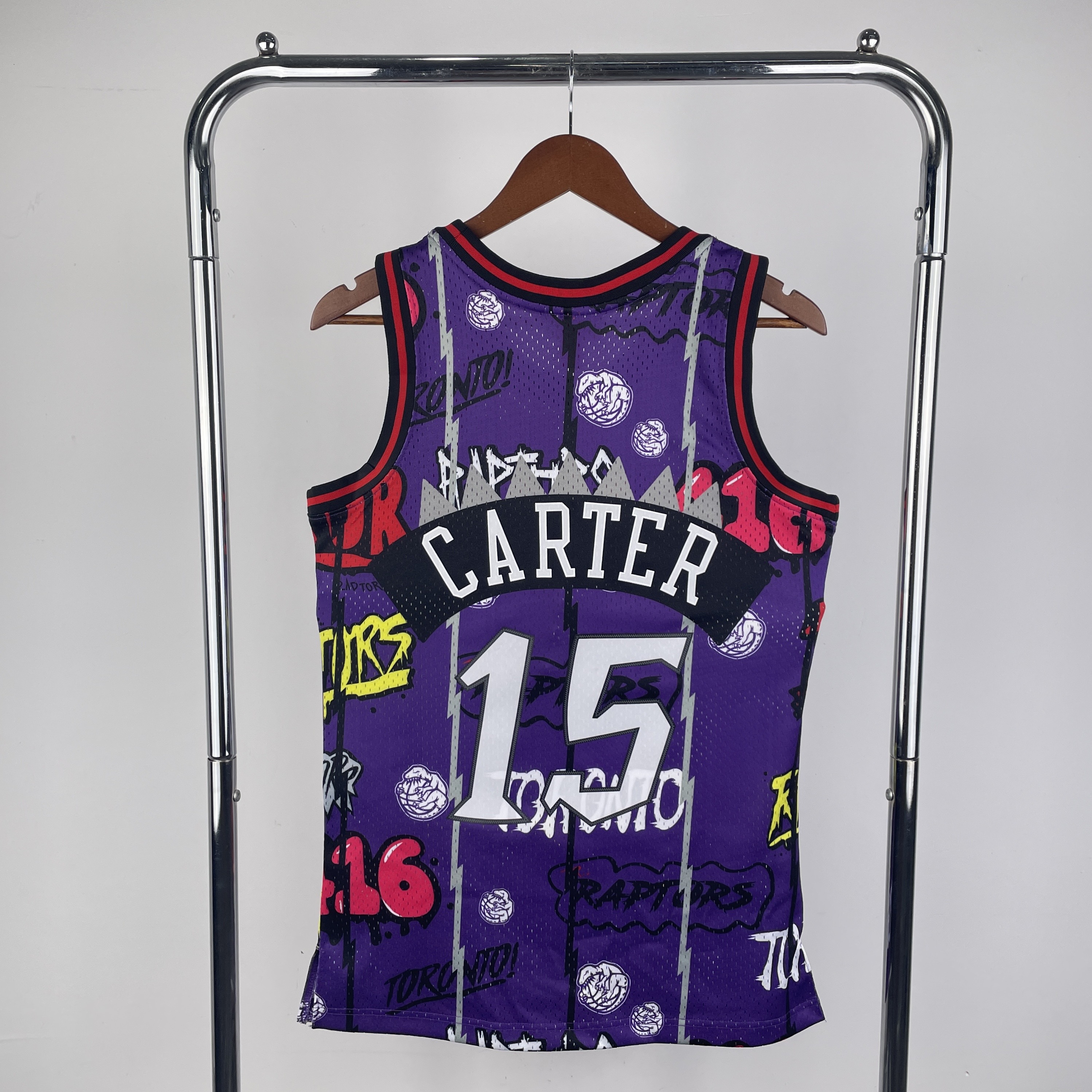 MN Hot Press Throwback jersey SW Raptors 9899 season doodle No. 15 Carter