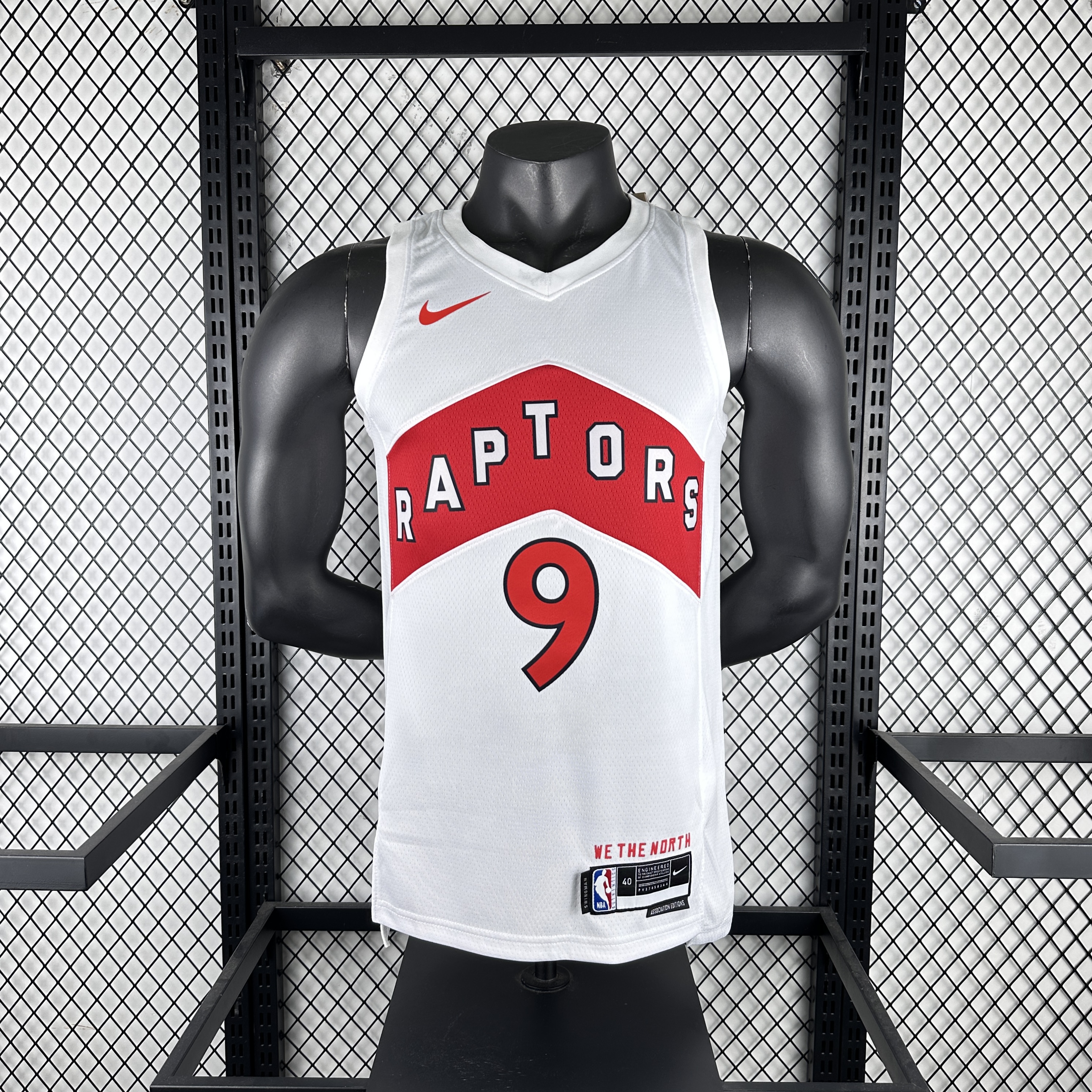 23 season Raptors home white number 9 Barrett