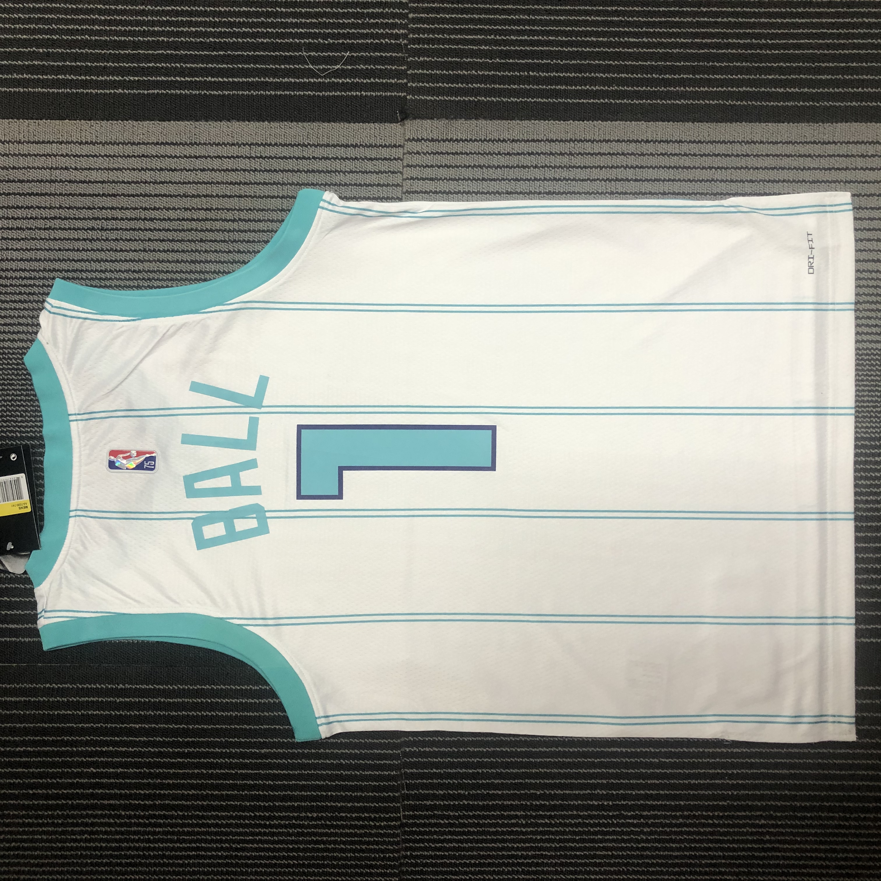 75th anniversary Hornets white number 1 Ball