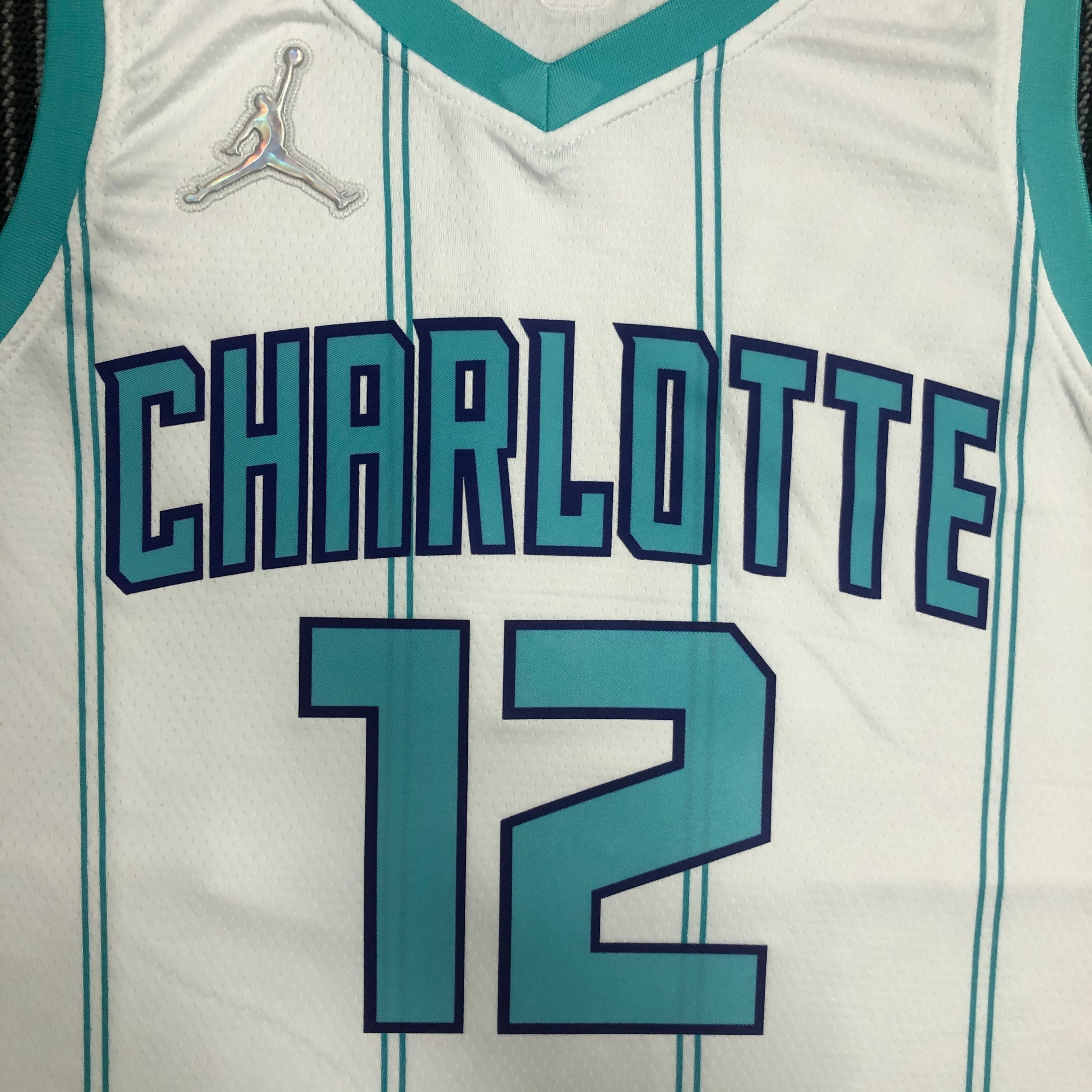 75th anniversary Hornets white number 12 Oubre JR