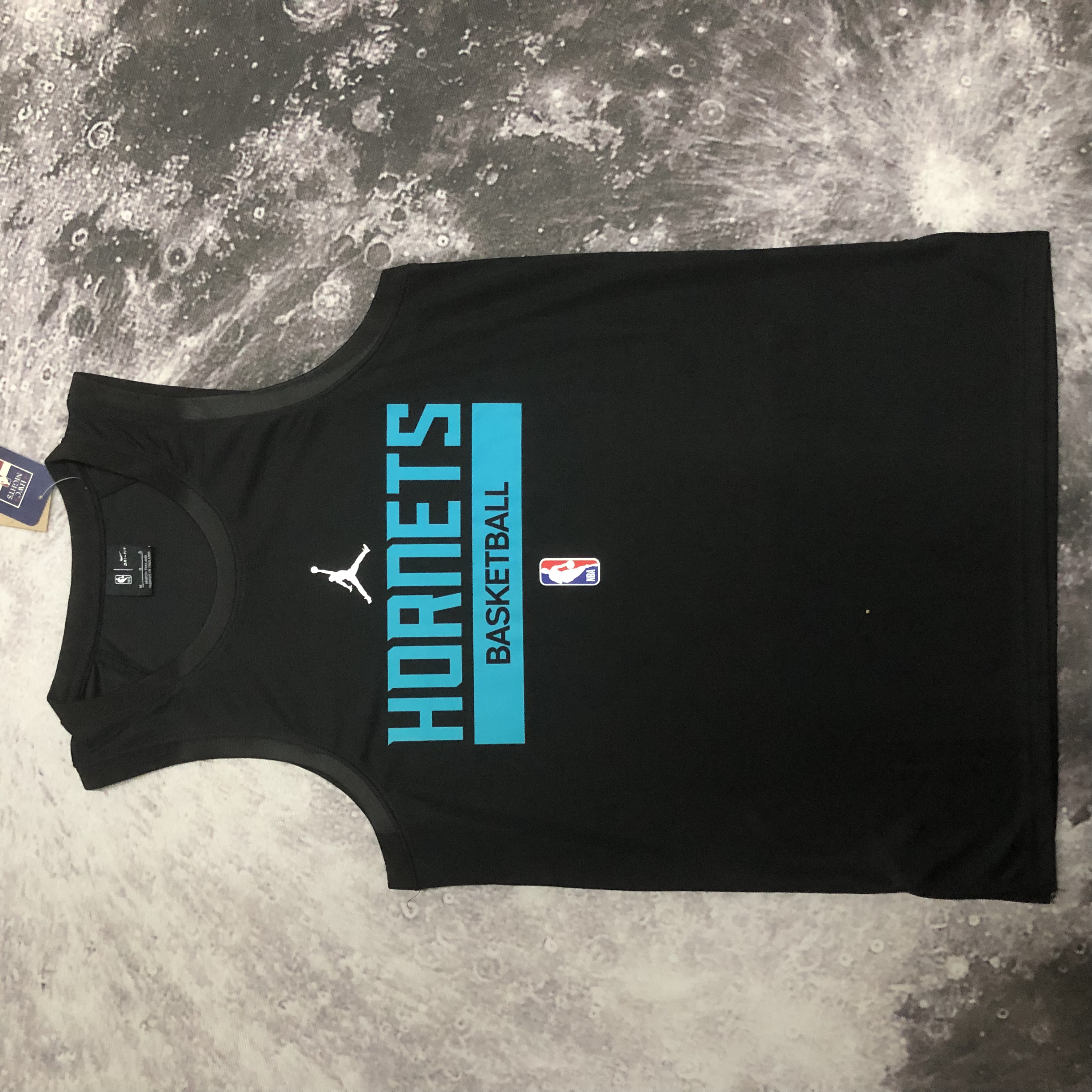 23 Hornets black Player version training vest