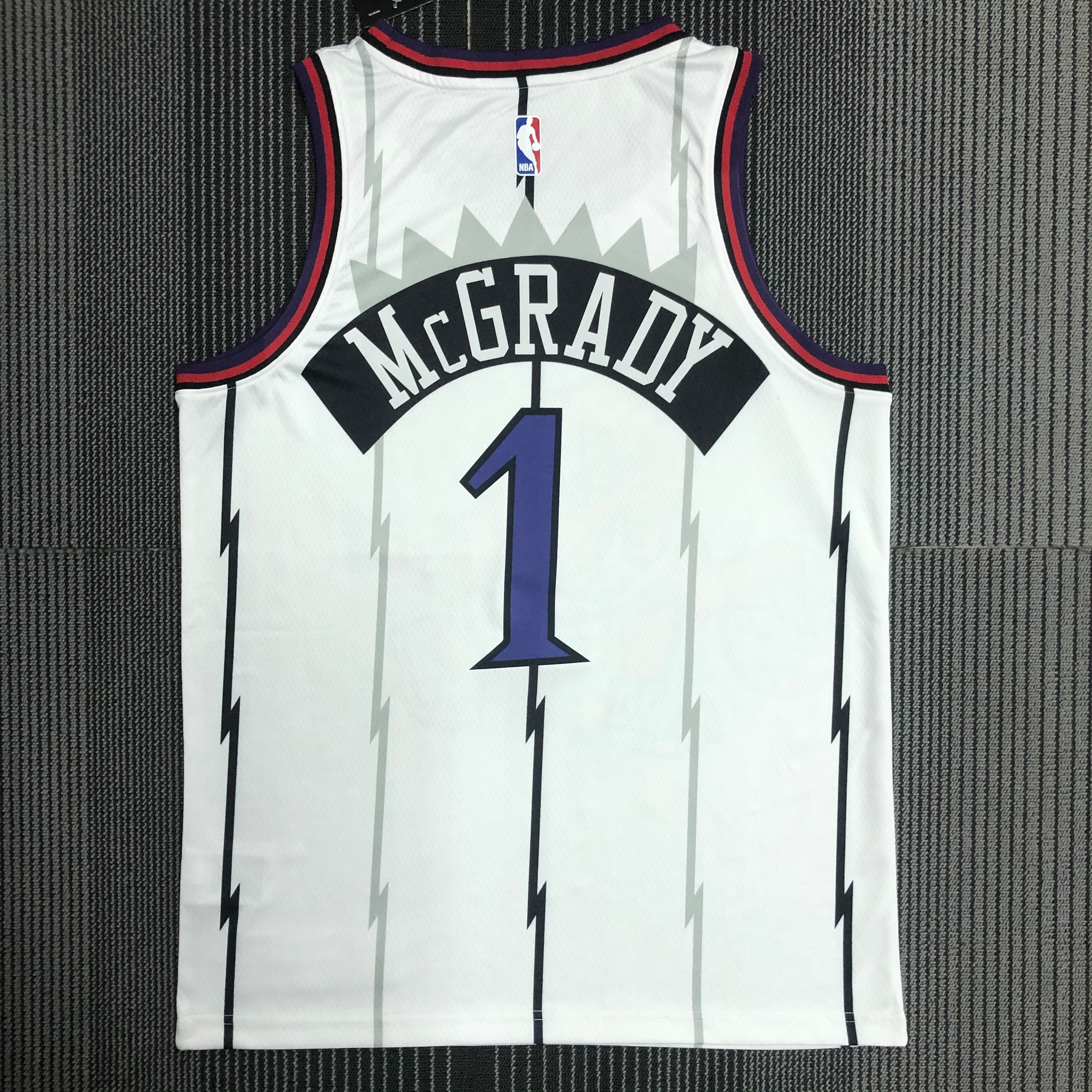 Raptors retro white No. 1 McGrady
