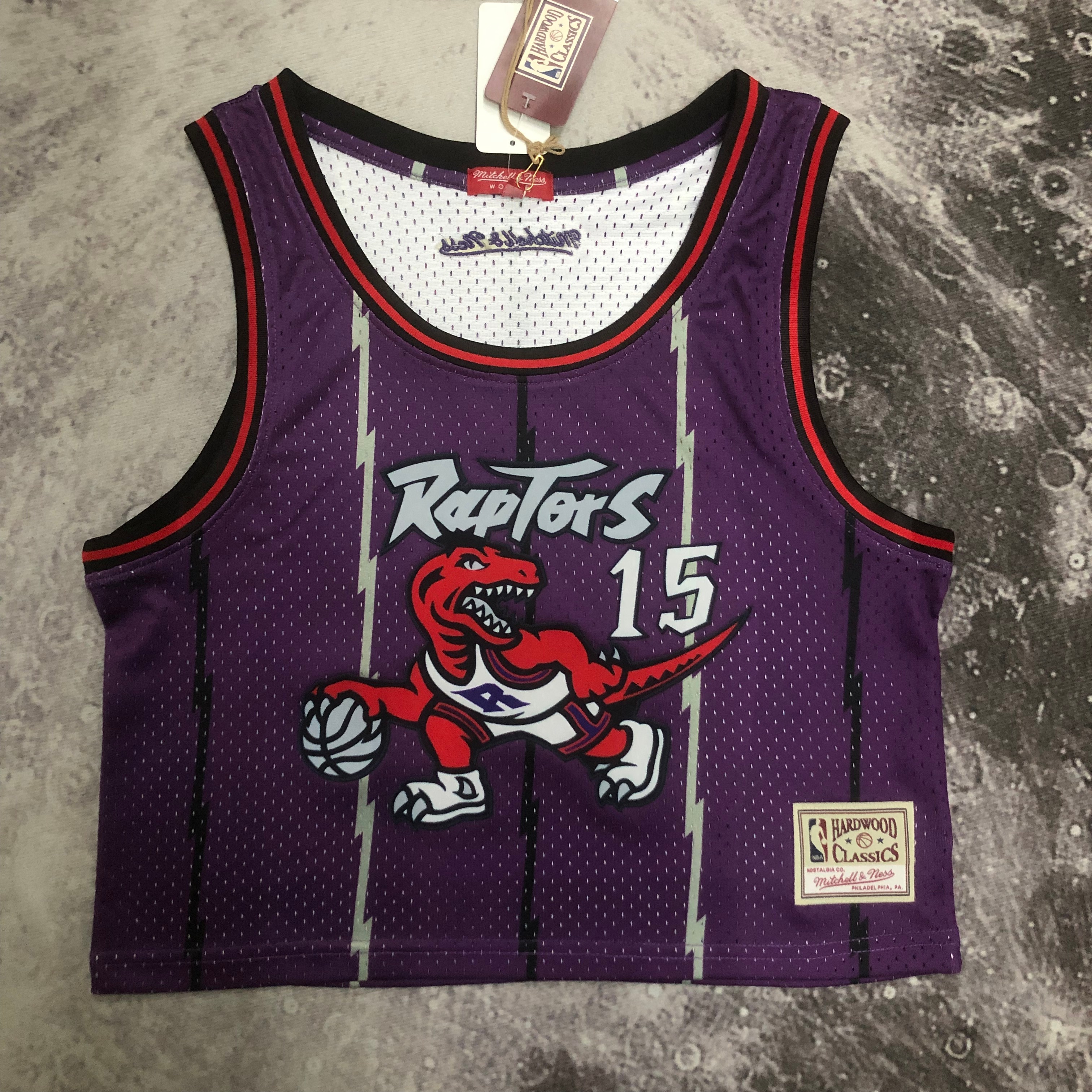 MN Women's Crop throwback jersey Raptors purple No. 15 Carter