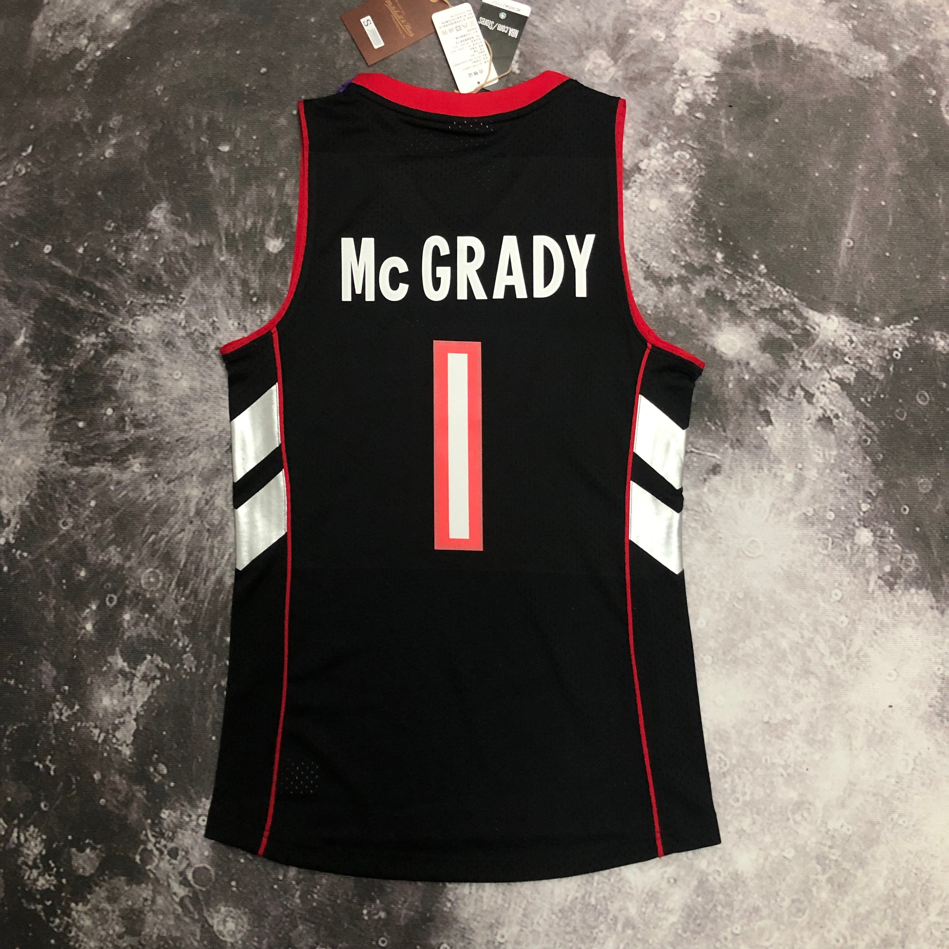MN Hot Press Throwback Jersey SW Raptors 00 season purple and black No. 1 McGrady