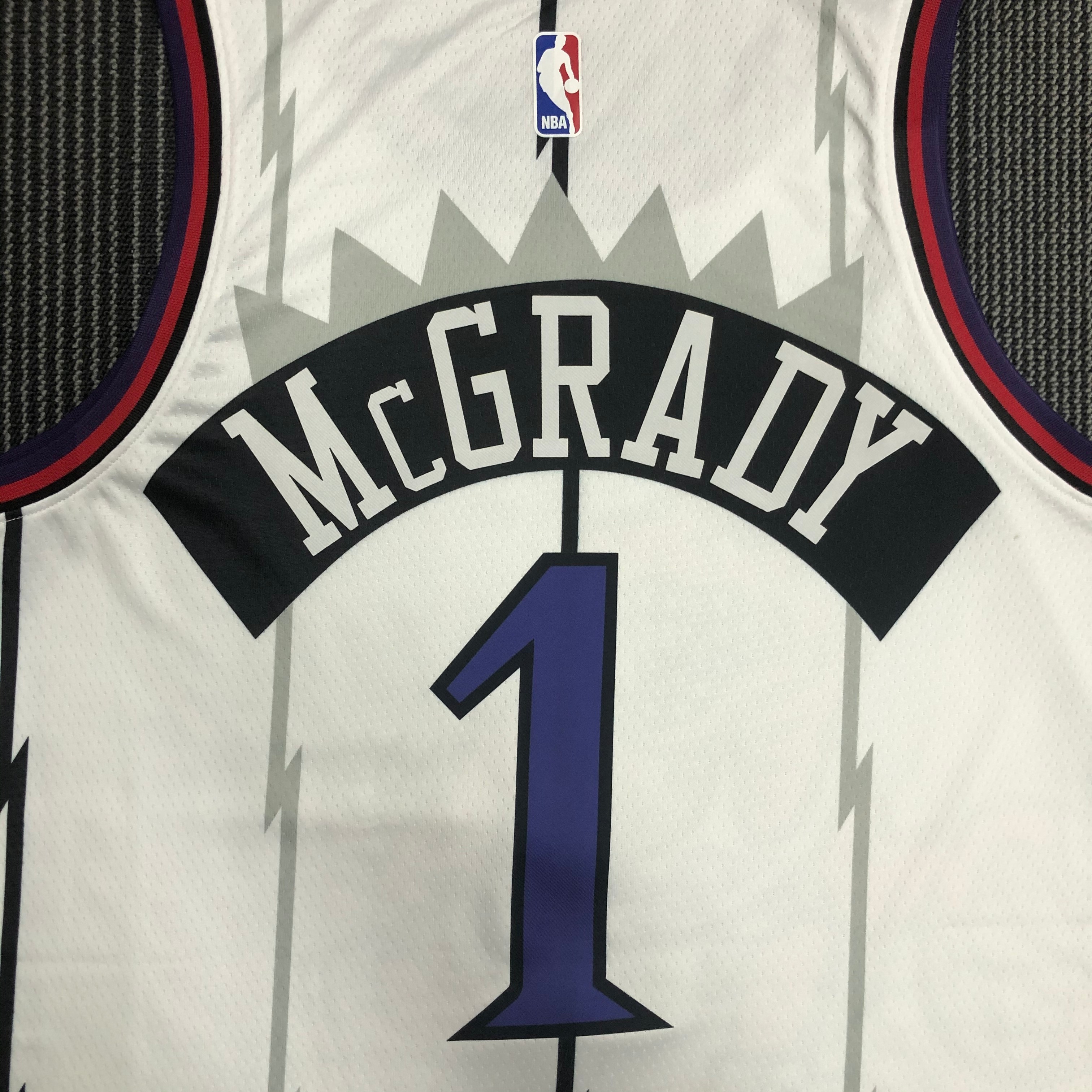 Raptors retro white No. 1 McGrady