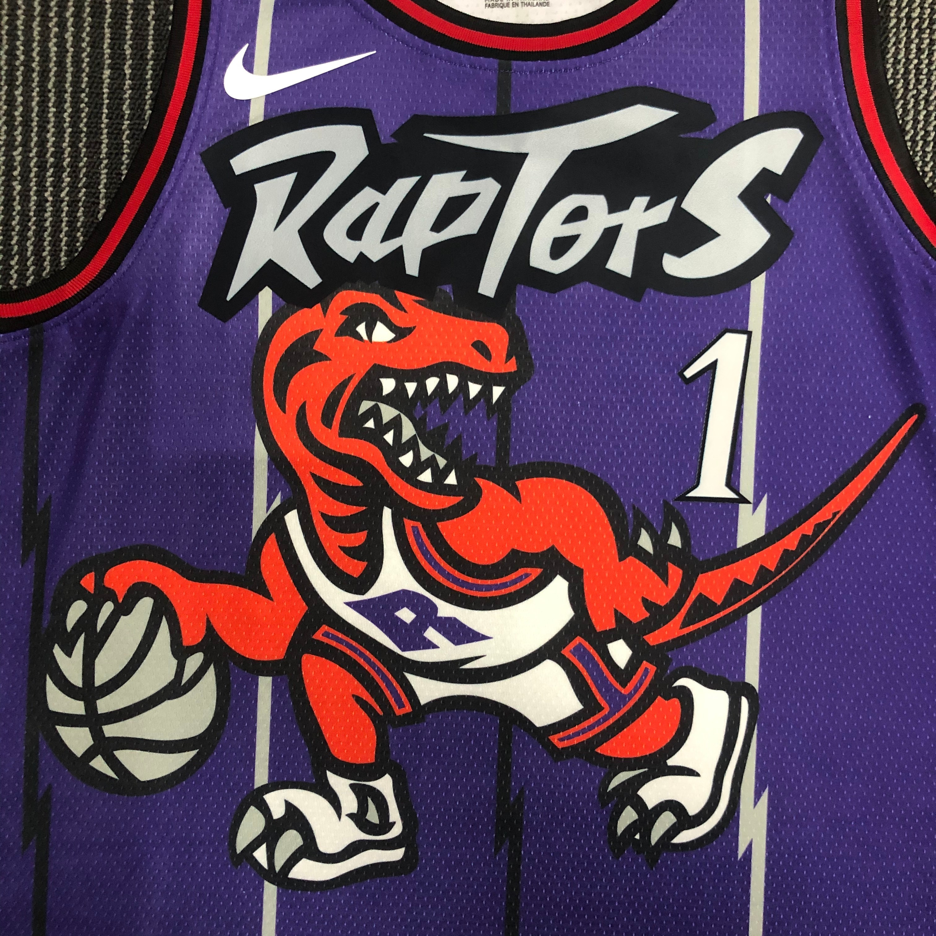 Raptors throwback purple No. 1 McGrady