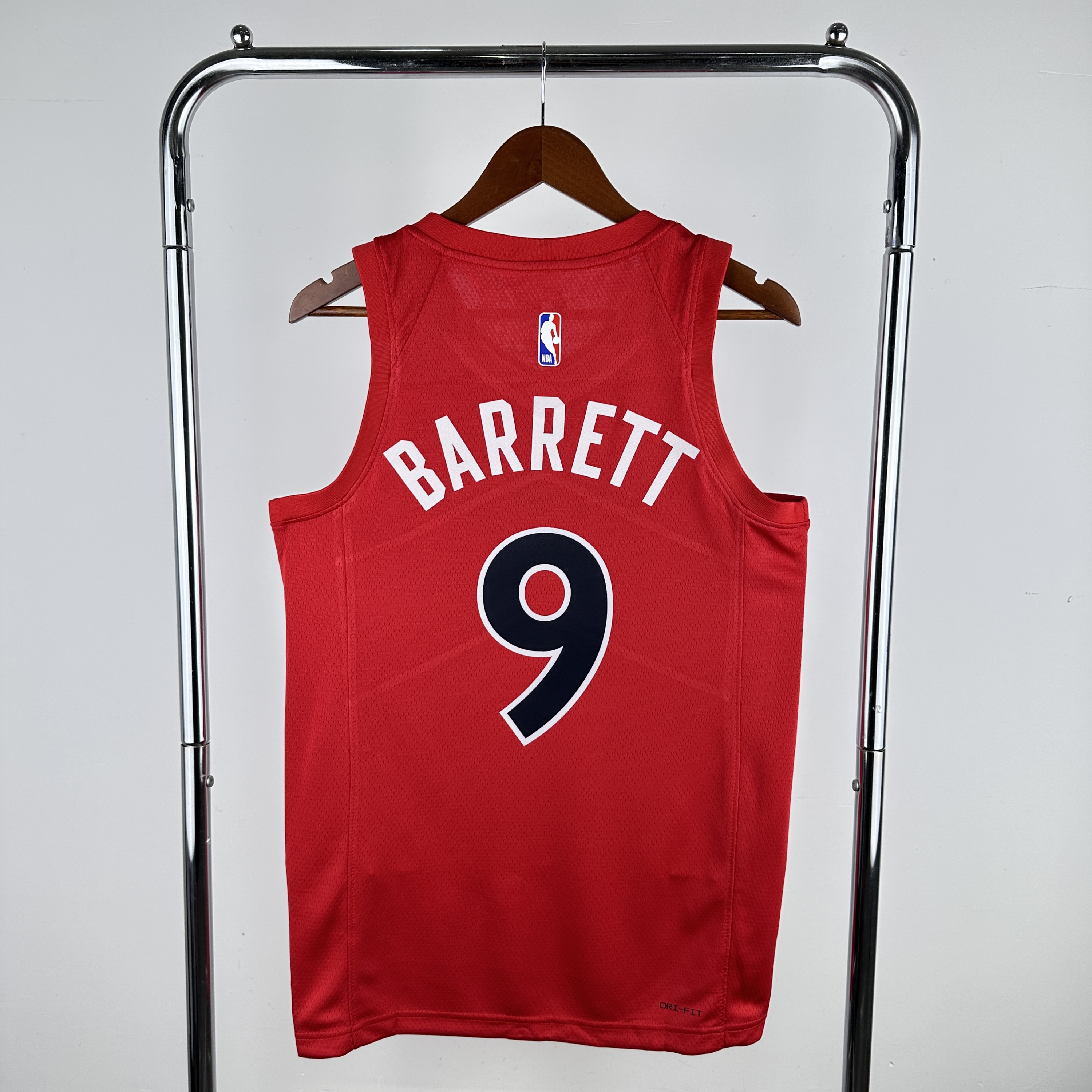 23 season Raptors away red No. 9 Barrett