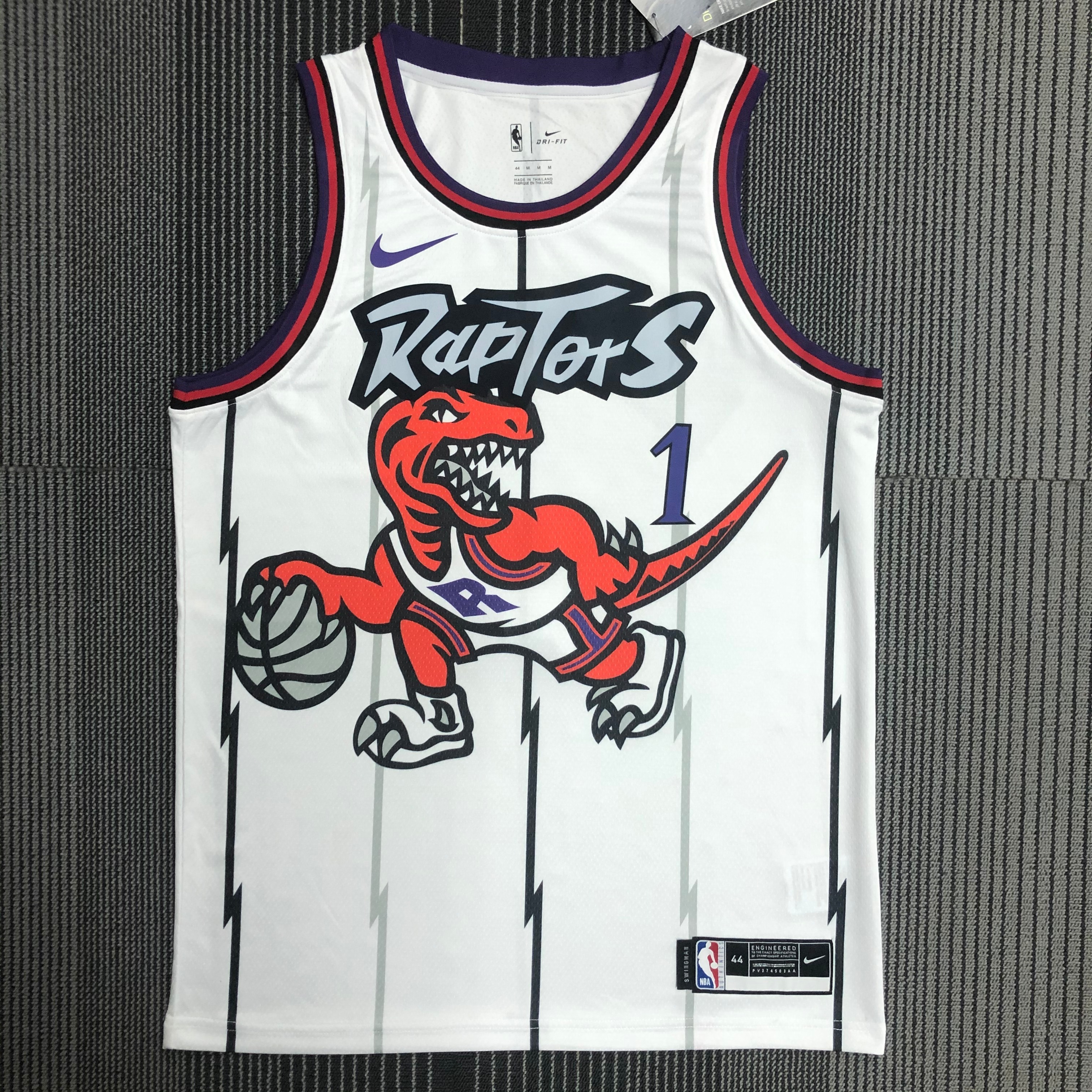 Raptors retro white No. 1 McGrady